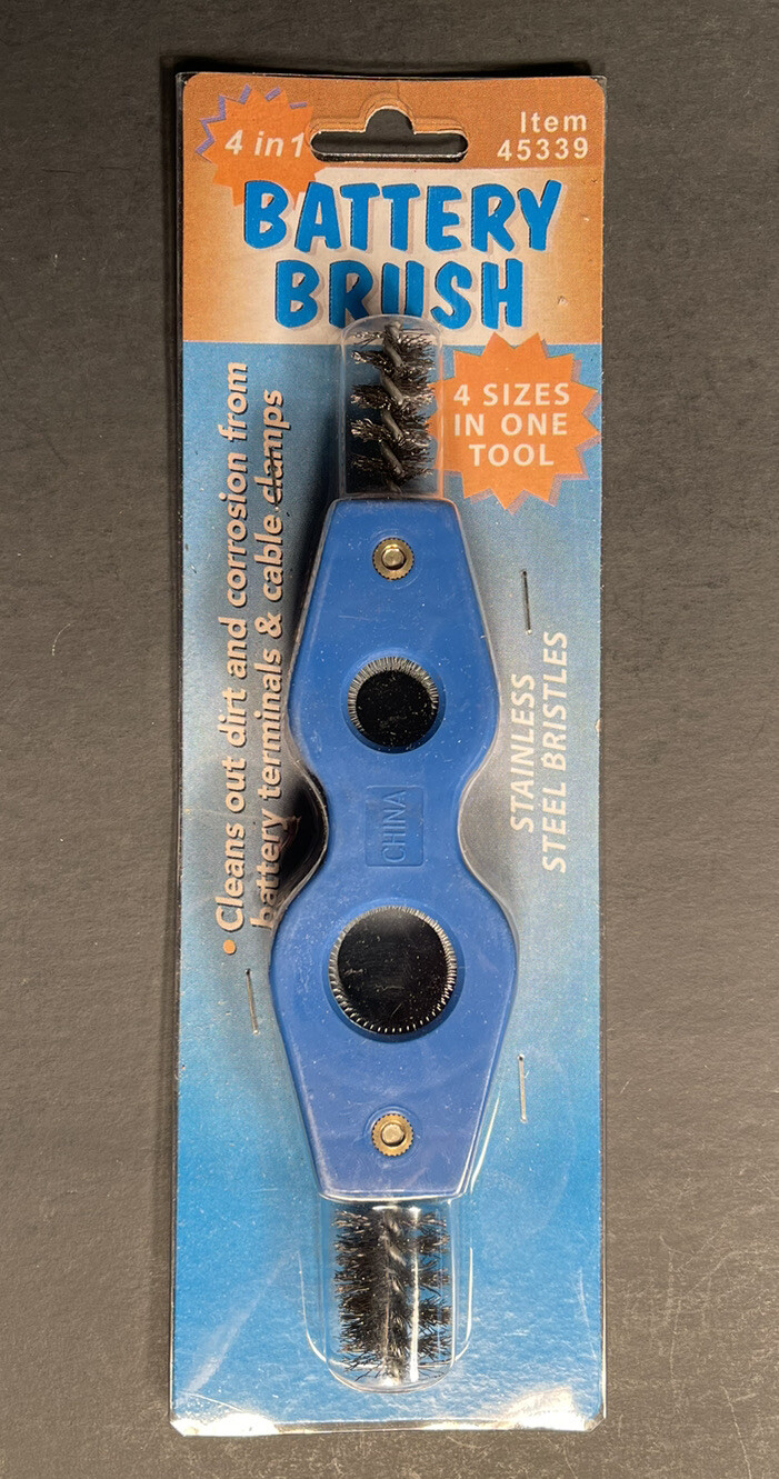 4-IN-1 Battery Brush Terminal Cleaner 7/8" & 5/8" Inner and outer brushes
