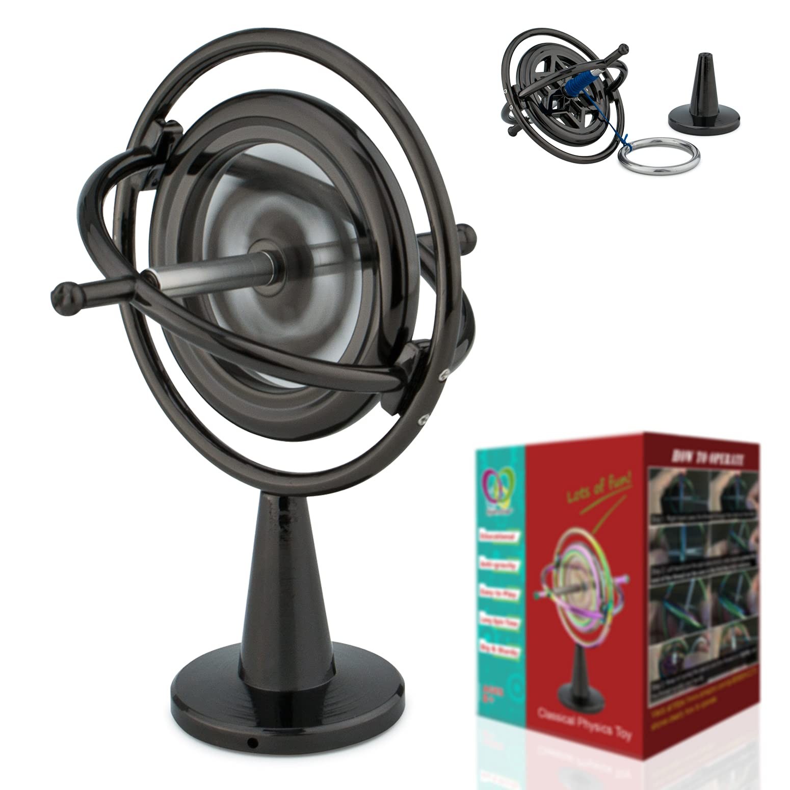 DjuiinoStar Gyroscope: Sturdy&Durable, Pass 2nd Floor Drop Test, Long Spin Time
