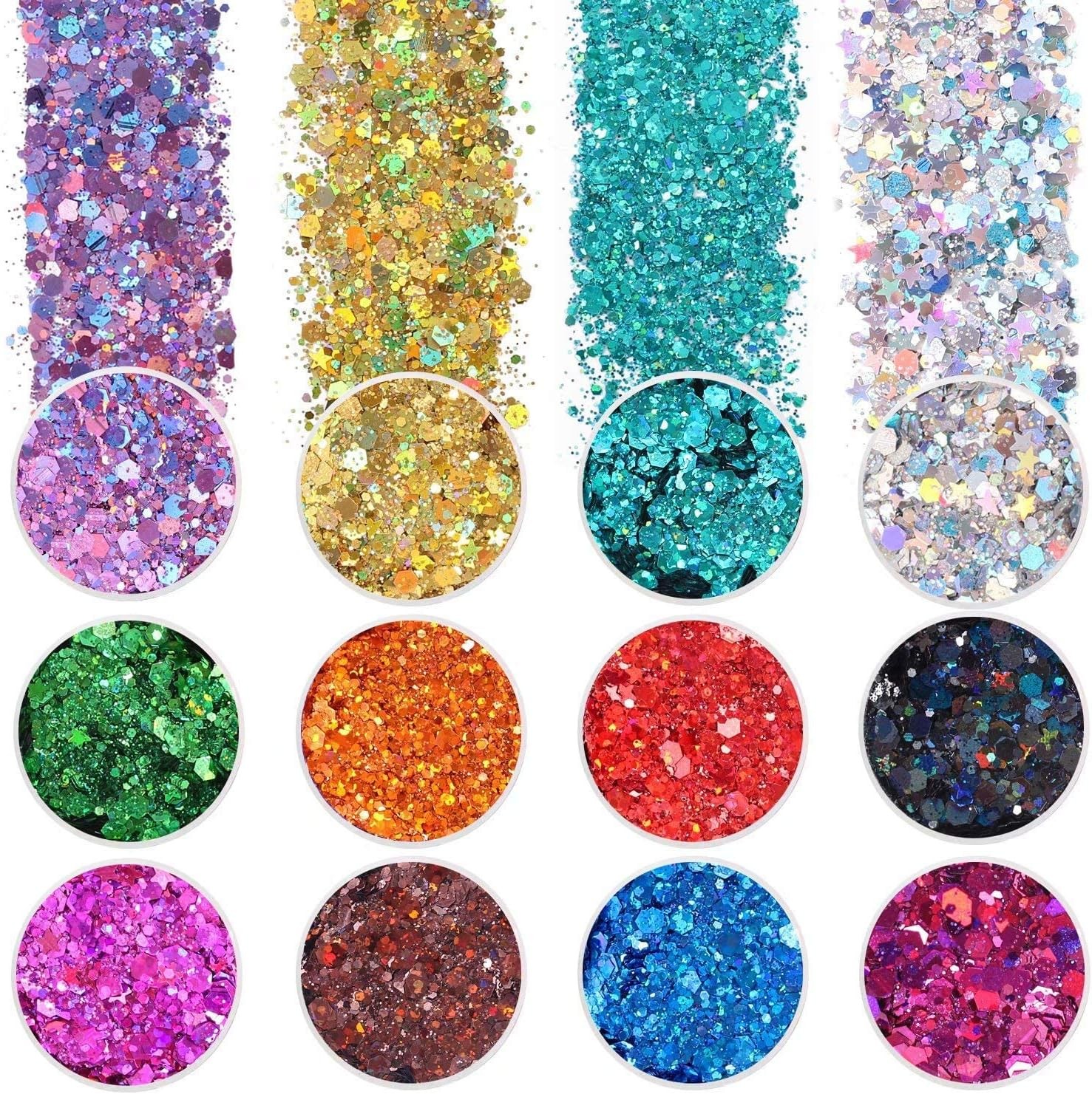 Holographic Chunky Glitter Set for Resin Crafts