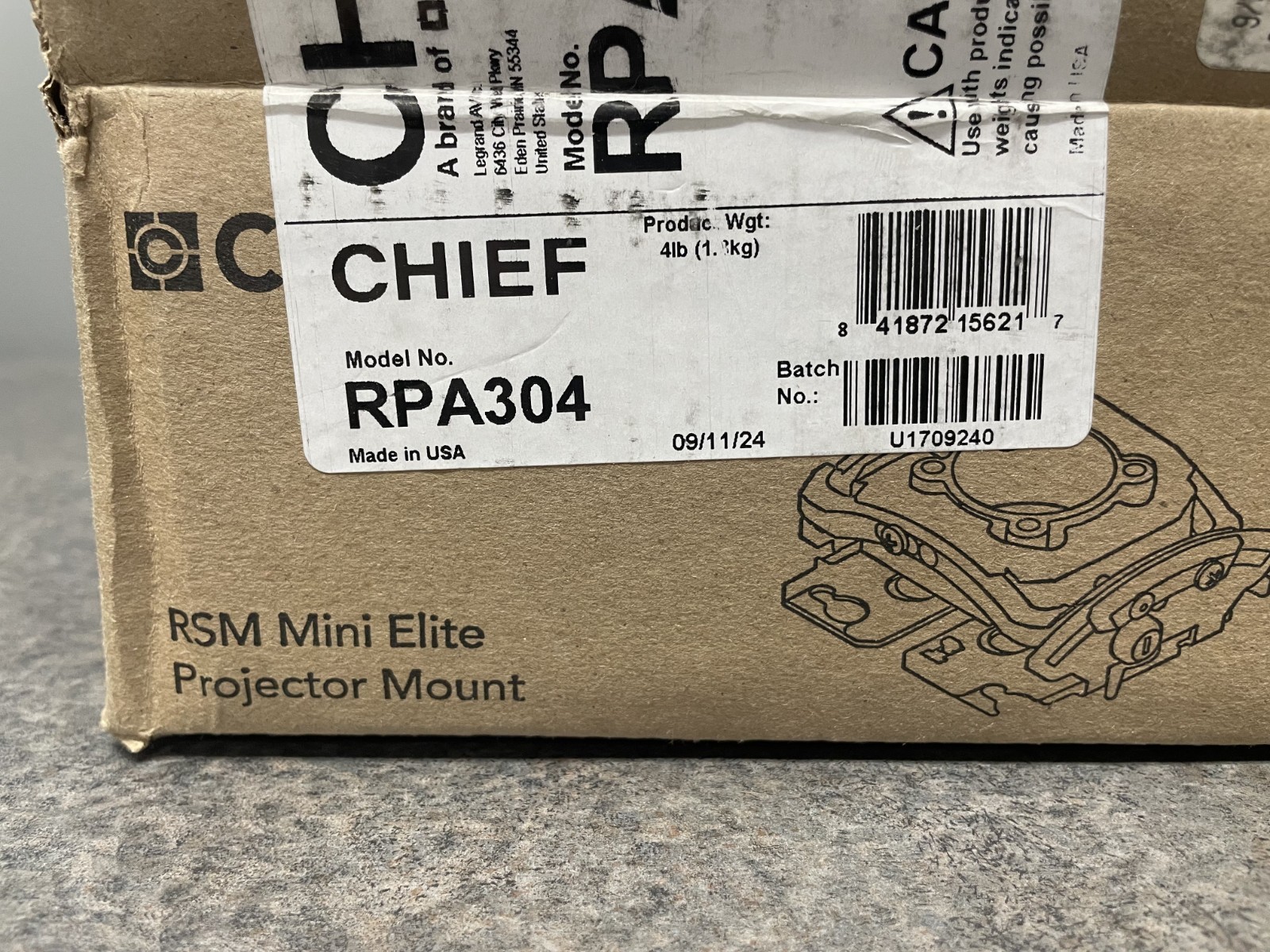 Chief RPA304 RSM Mini Elite Projector Mount