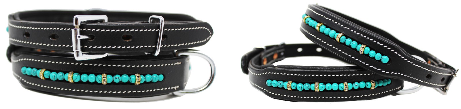 XSmall 9''- 13'' Rhinestone Dog Puppy Collar Crystal Cow Leather  6021B