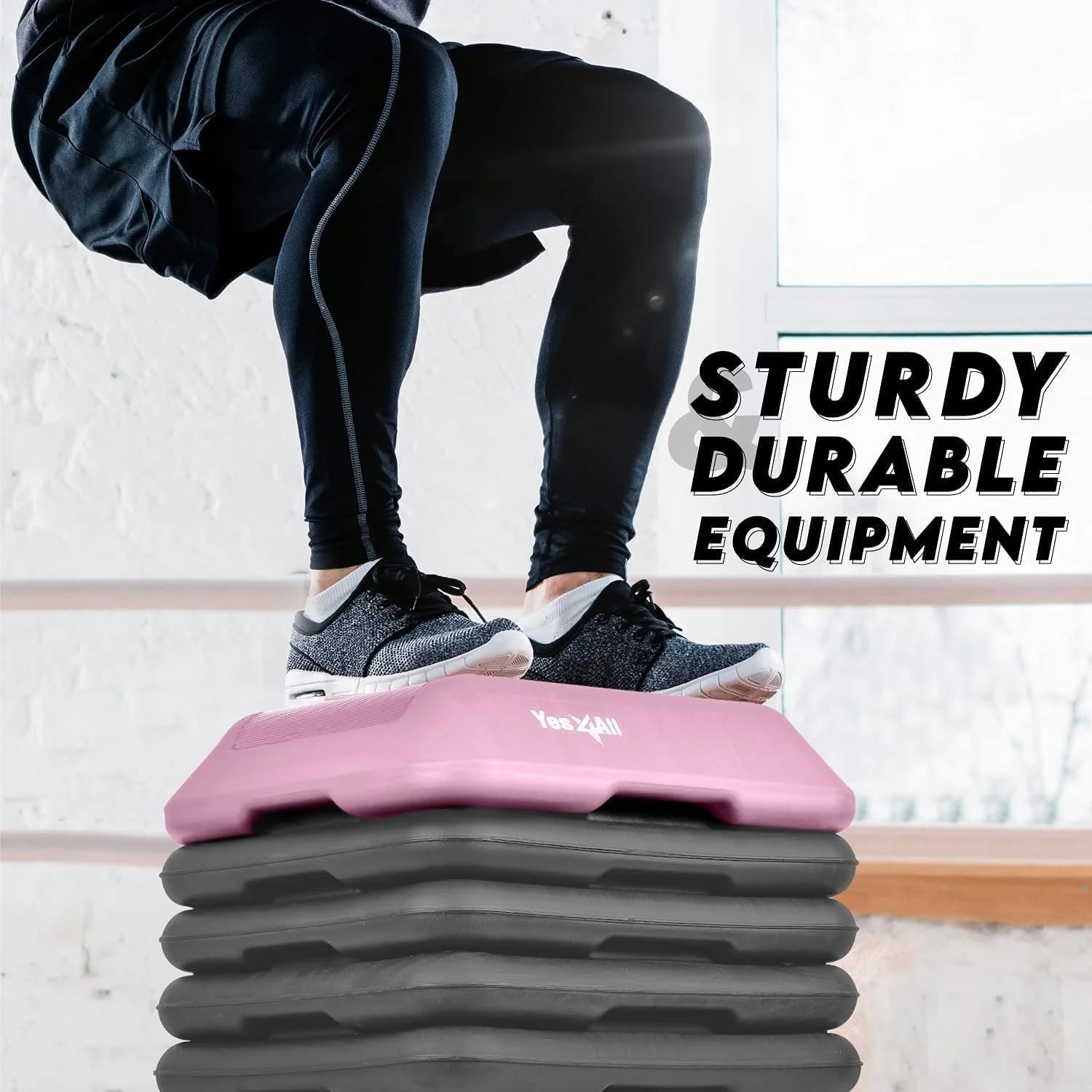 Aerobic Exercise Platform with 4"/6"/8"/10"/12" Risers