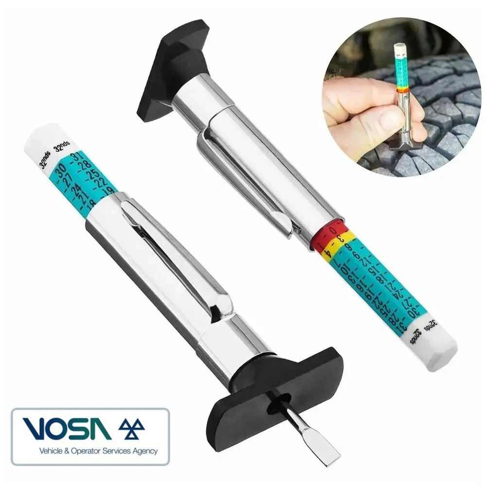 Manual Car Tyre Tread Depth Measuring Gauge Tool For Van Truck Motorcycle MOT