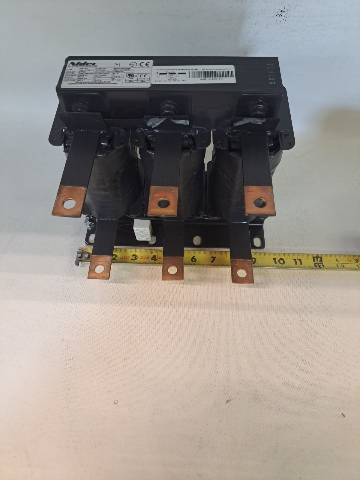 Nidec Control Techniques 4401-0198-10 Output Choke Mustang Dyno Pull USED