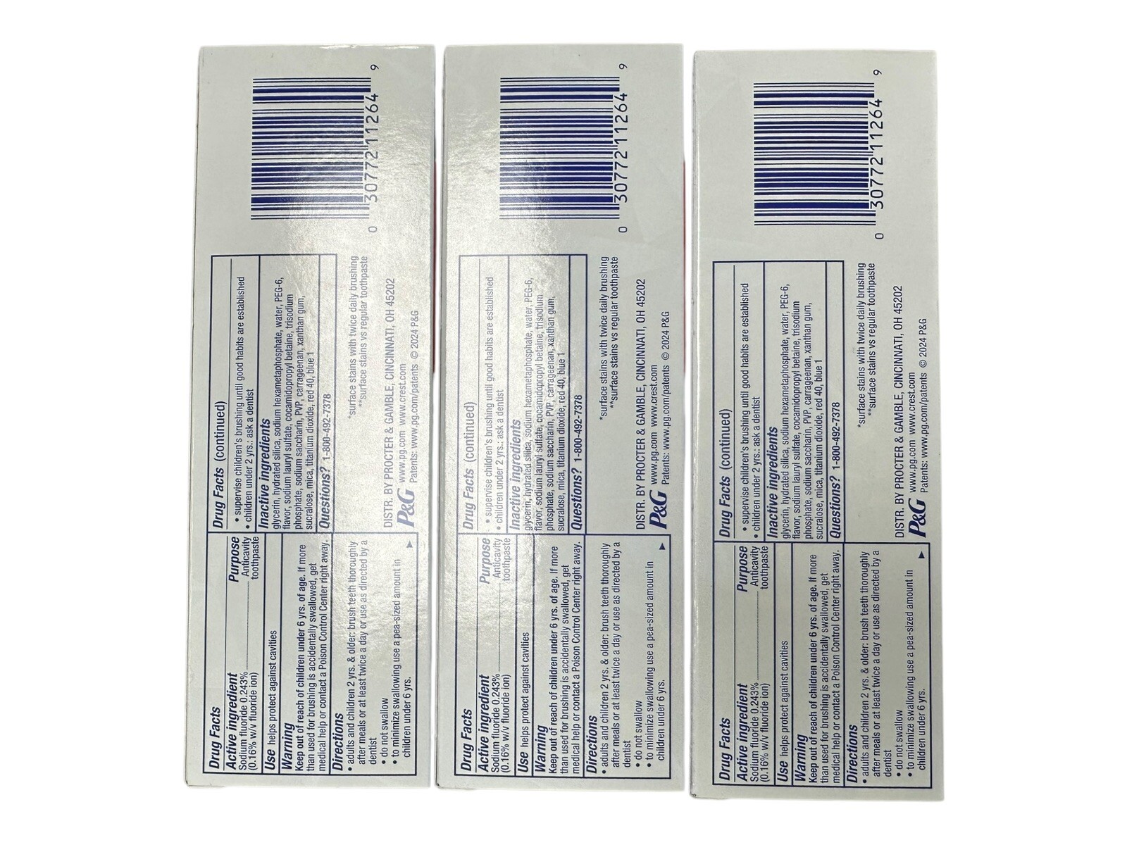 Crest 3D White Brilliance Purple Teeth Whitening Toothpaste, 4.6 oz Each, 3 Pack
