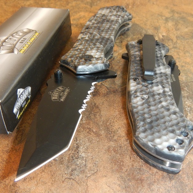 Master Grey Skull CAMO Tanto Spring Assisted Opening Hunting Pocket Knife NEW