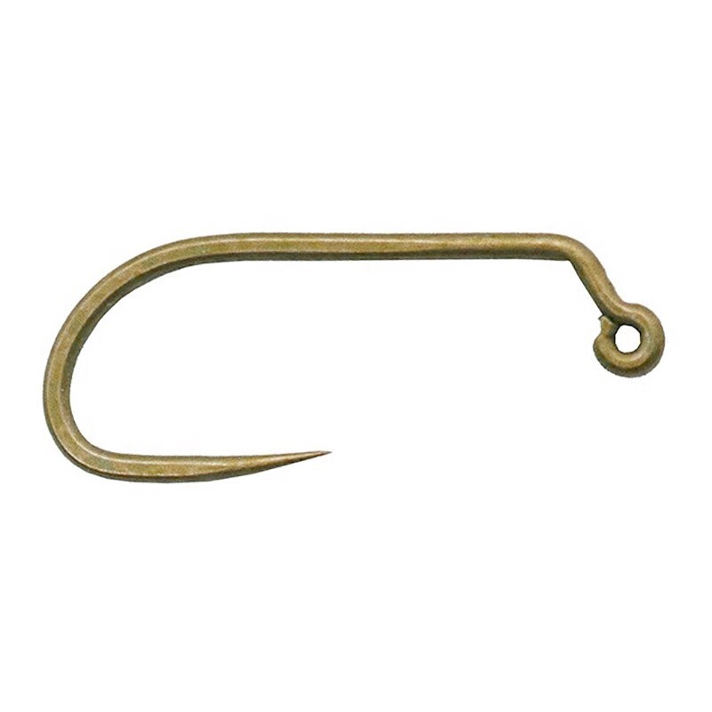 DAIICHI 4690 HOOK - 60 Degree Barbless Jig Hook Matte Bronze Fly Tying - 25 Pack
