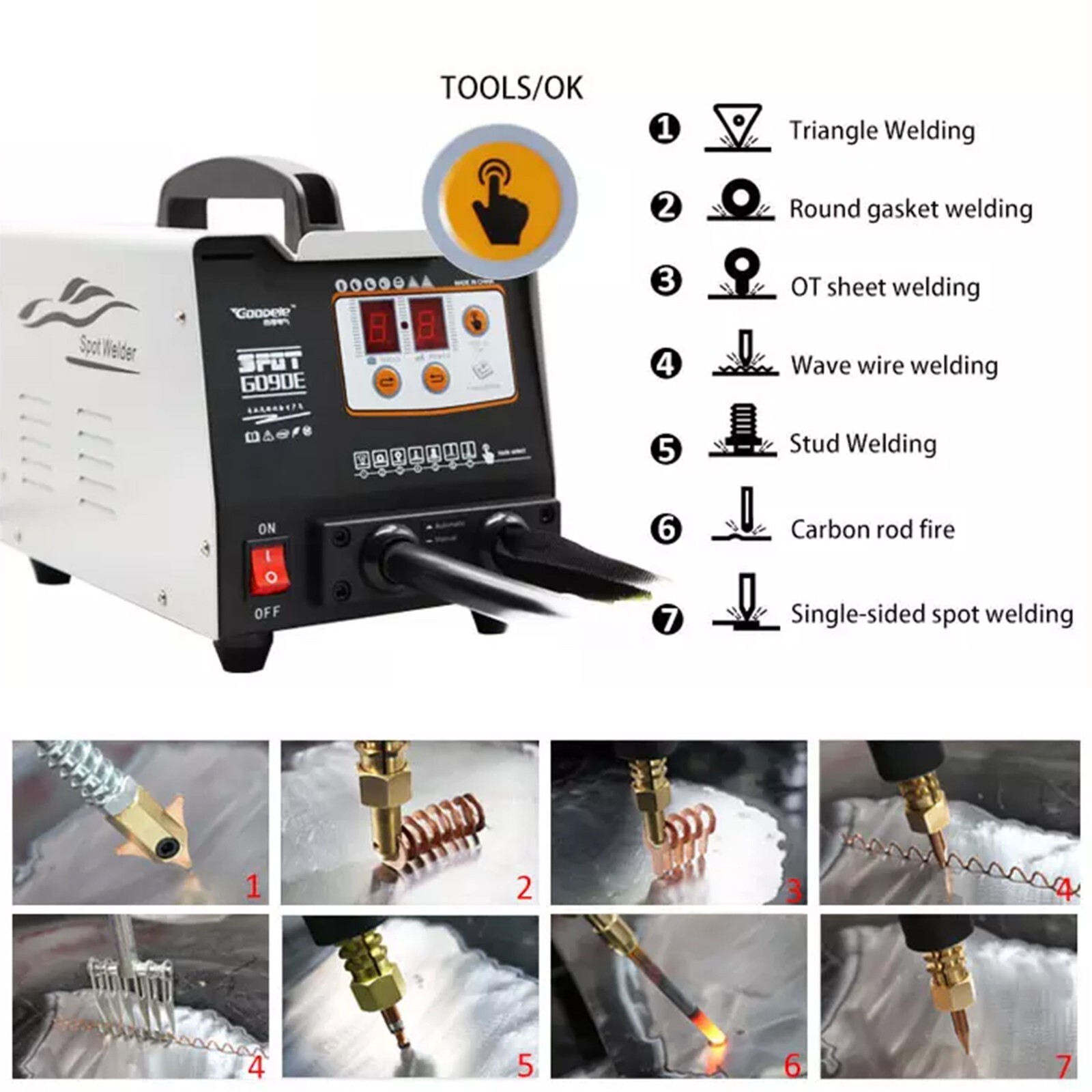 90E 110V 3KW Panel Spot Puller Dent Repair Vehicle Multispot Dent Repair Machine