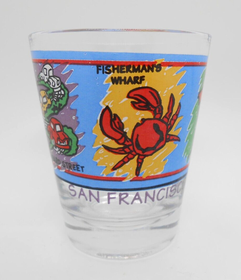 San Francisco California USA Souvenir Shotglass with Iconic Images Places