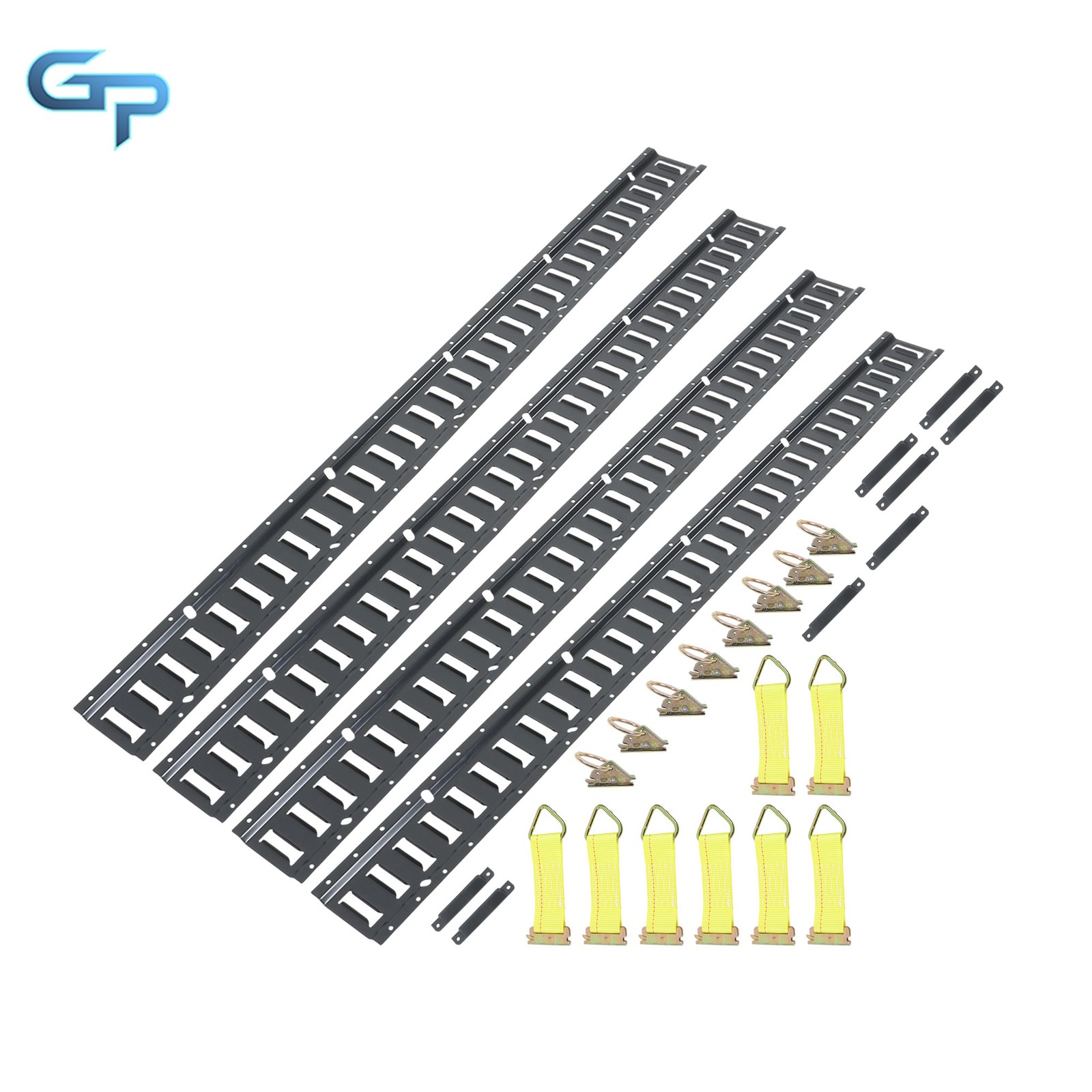 28PCS 4× 5FT E-Tracks 8x D-Rings 8x O Rings 8x End Caps For Truck Van
