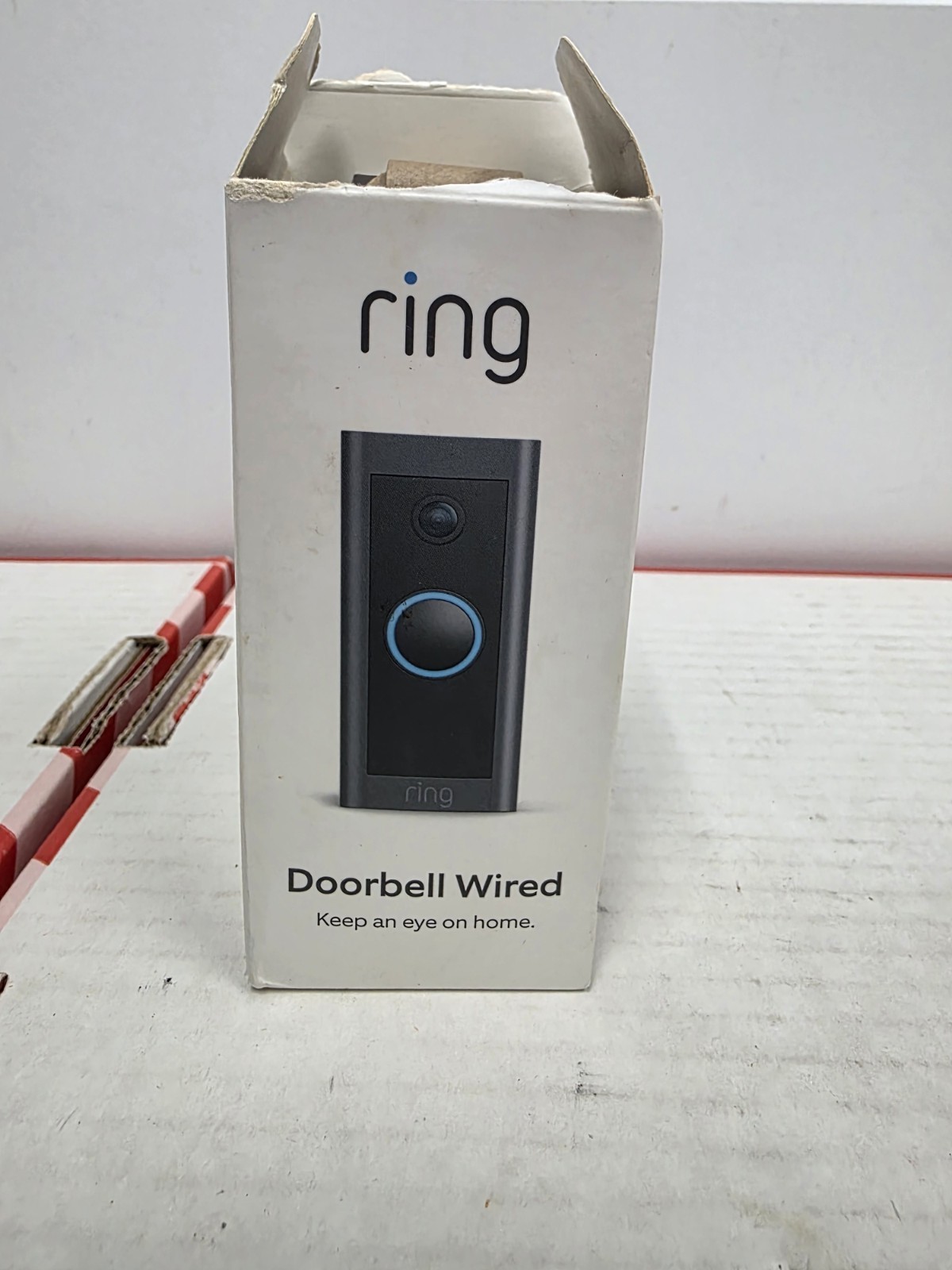 Ring Wired Doorbell 1080p HD Video WiFi - Black NEW - Open Box, But Unused