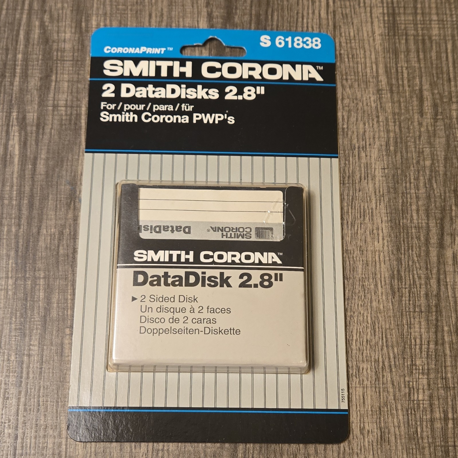 Smith Corona DataDisk 2.8" 2-Pack 2 Sided Floppy Disks S 61838
