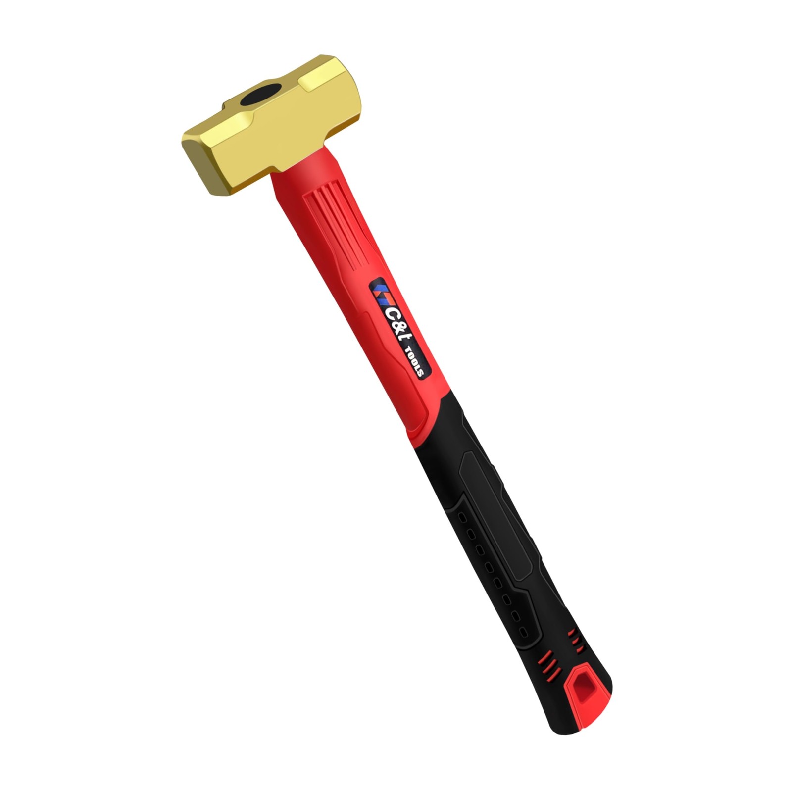 1lb Brass Sledge Hammer,Non-Sparking,Comfortable Fiberglass Handle,1-Pounds,N...