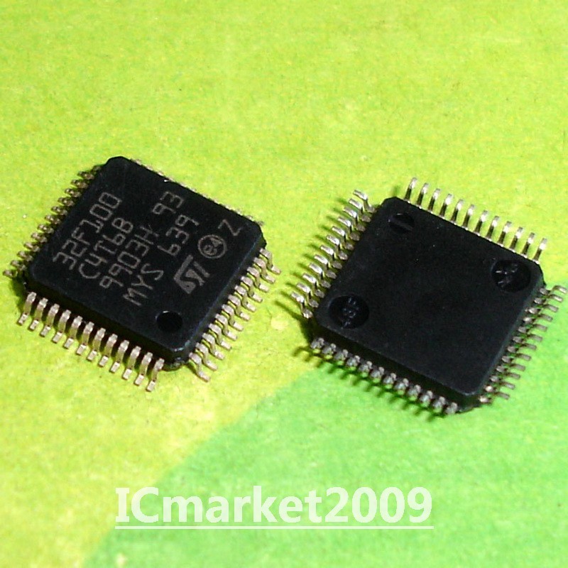 2 PCS STM32F100C4T6B QFP 32F100 C4T6B STM32F100 ARM-based 32-bit MCU 64KB Flash