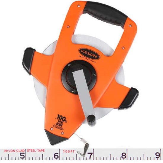 NRS10100H Keson 100’ Steel Tape Measure 3/8" Blade Ft/10ths/100ths Durable
