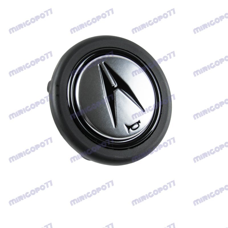 x1 New Horn Button Black / Silver fits ACURA MOMO RAID NRG Steering Wheel Racing