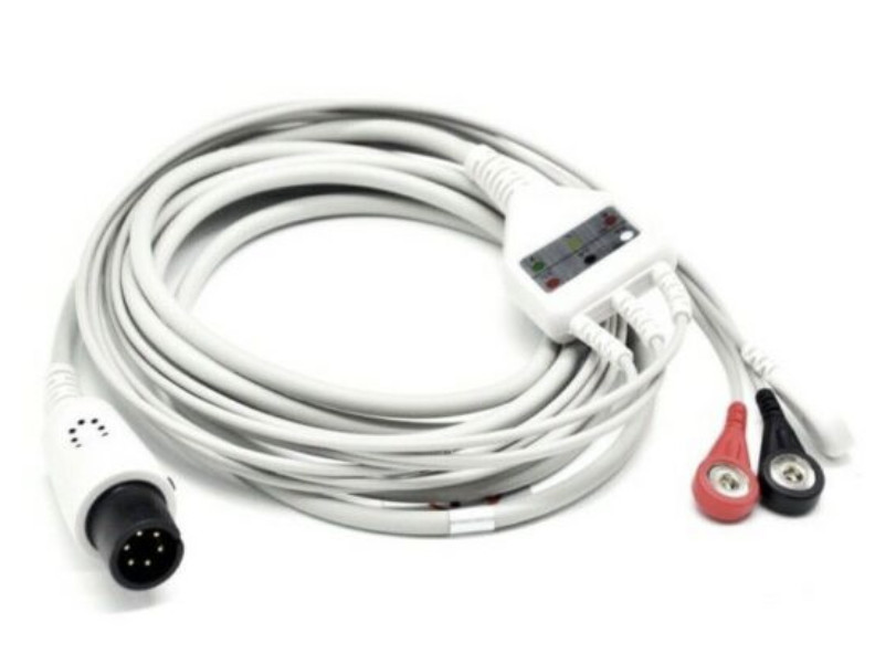 MINDRAY Passport, System ECG Cable 6 Pin 3 Lead Snap AHA - Same Day Shipping