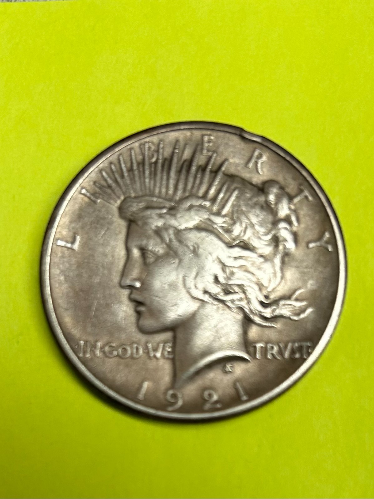 1921-P Peace Silver Dollar.