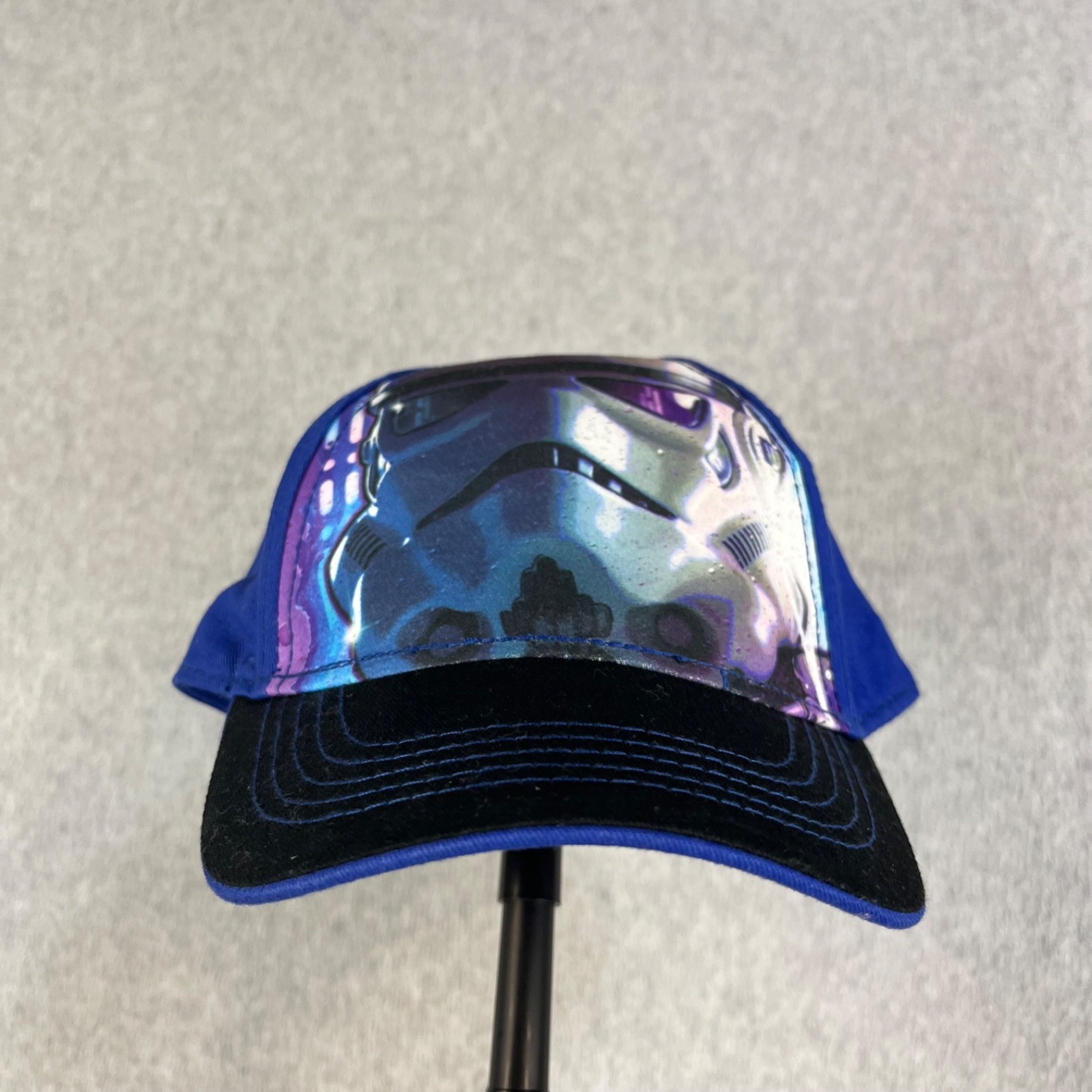 Star Wars Snapback Hat Size Youth Blue Storm Trooper Movies Graphic Design