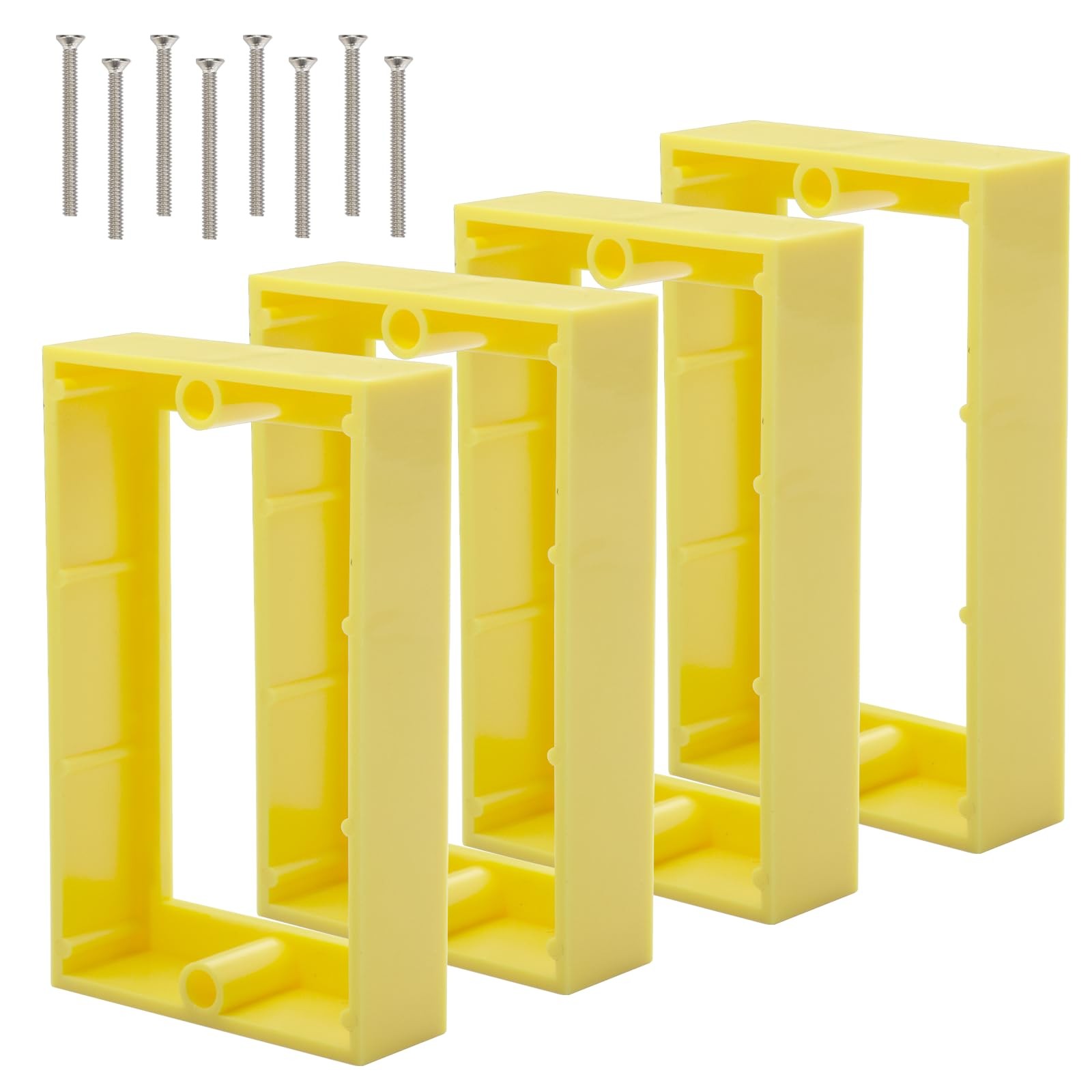 XGGYA Single Gang Receptacle Outlet Box Extenders 3/4",Yellow,Pack of 4