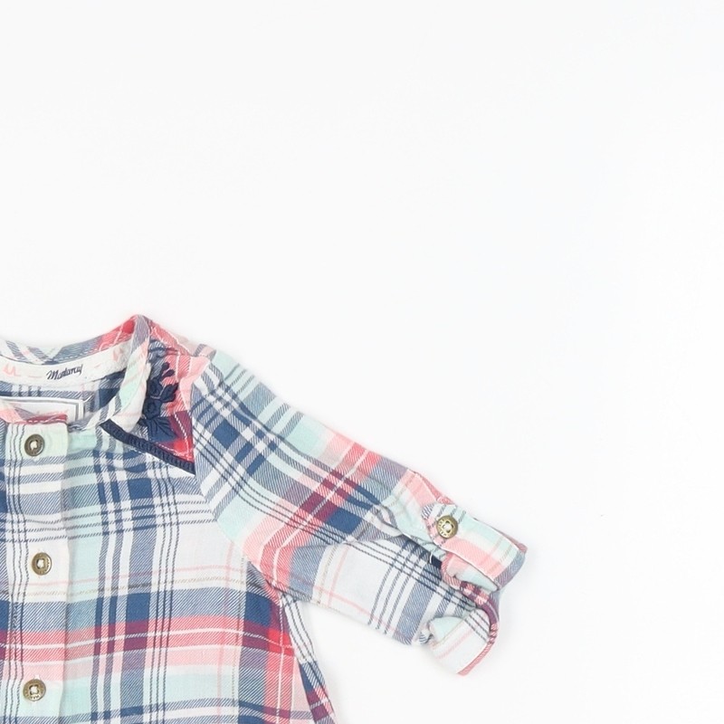 Marhmellow Multicoloured Plaid Button-Up for Babies