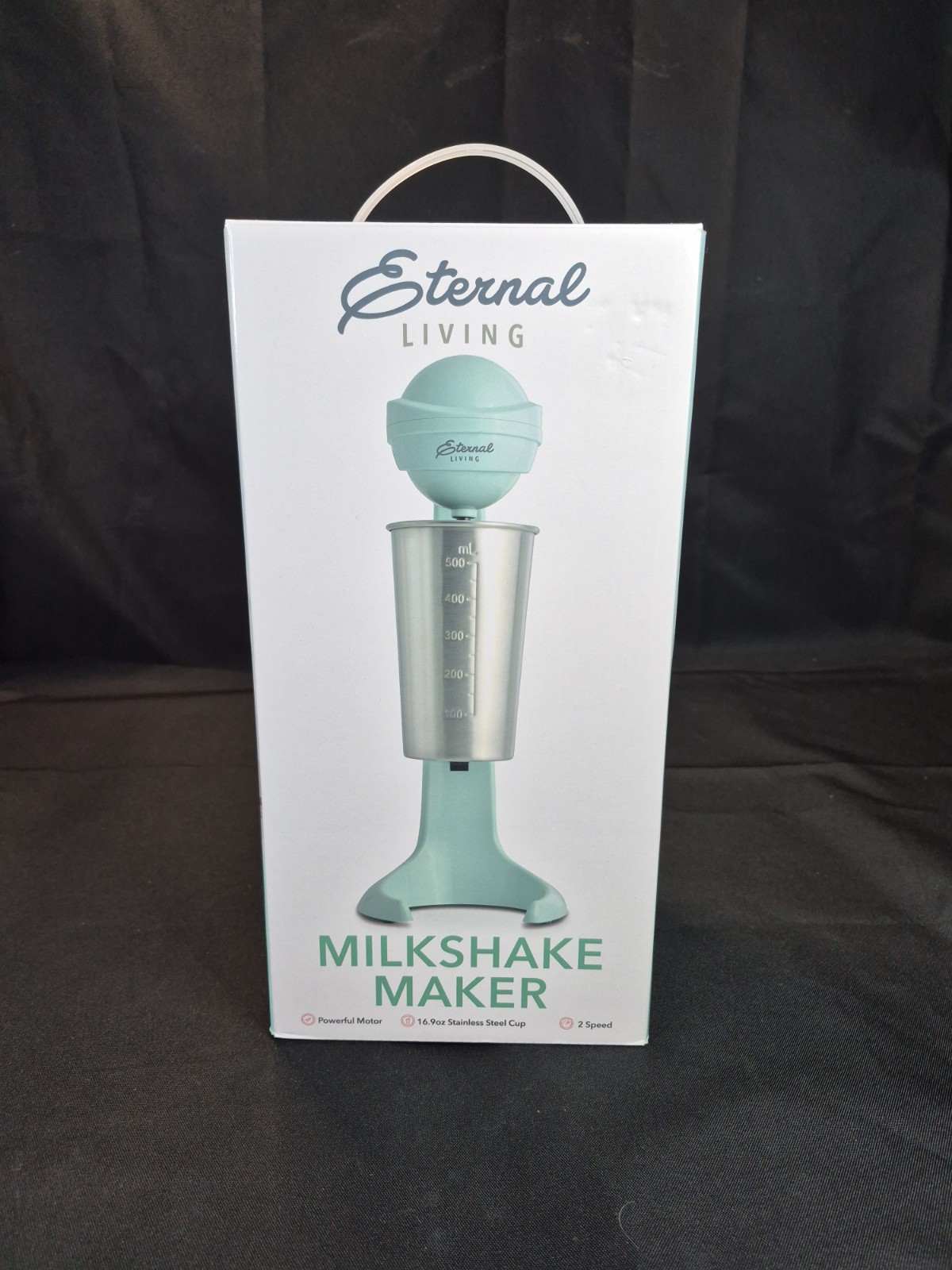 Brand New Eternal Living Milkshake Maker 13" Retro Mint 2 Speeds Powerful Motor