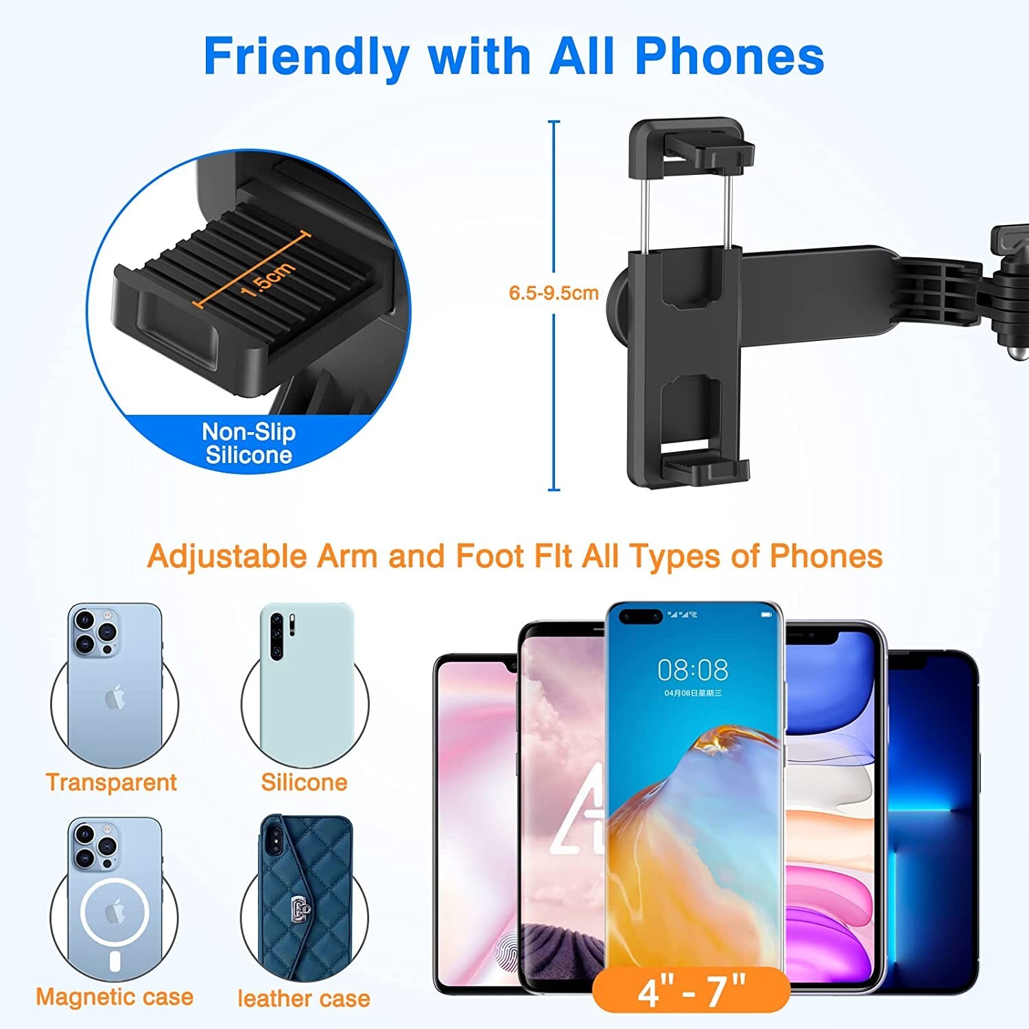 Extendable Wired Remote Self-Pole Handheld Selfie Stick For iPhone Samsung Gold