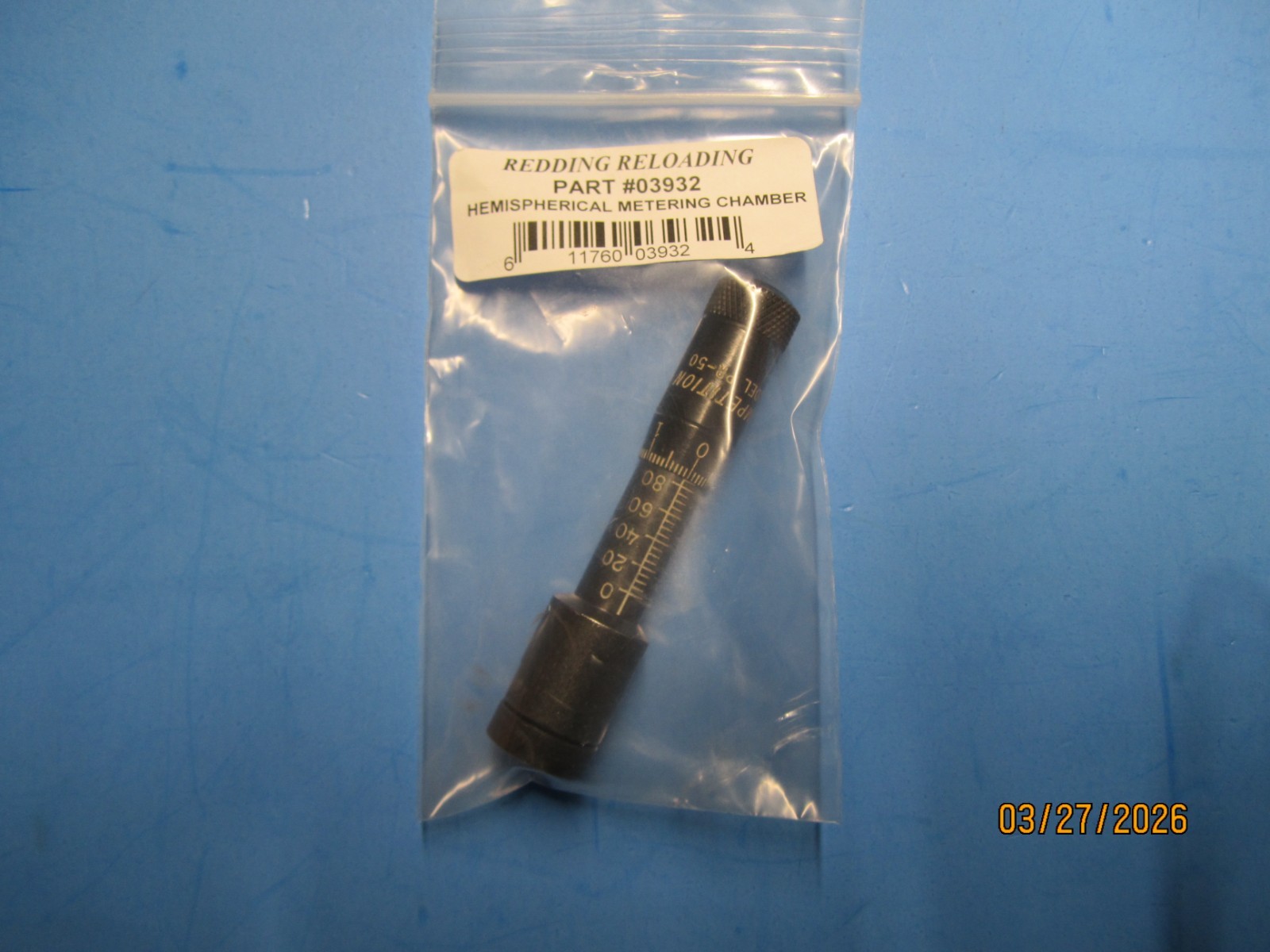 Redding Powder Measure Hemispherical Metering Chamber PR-50