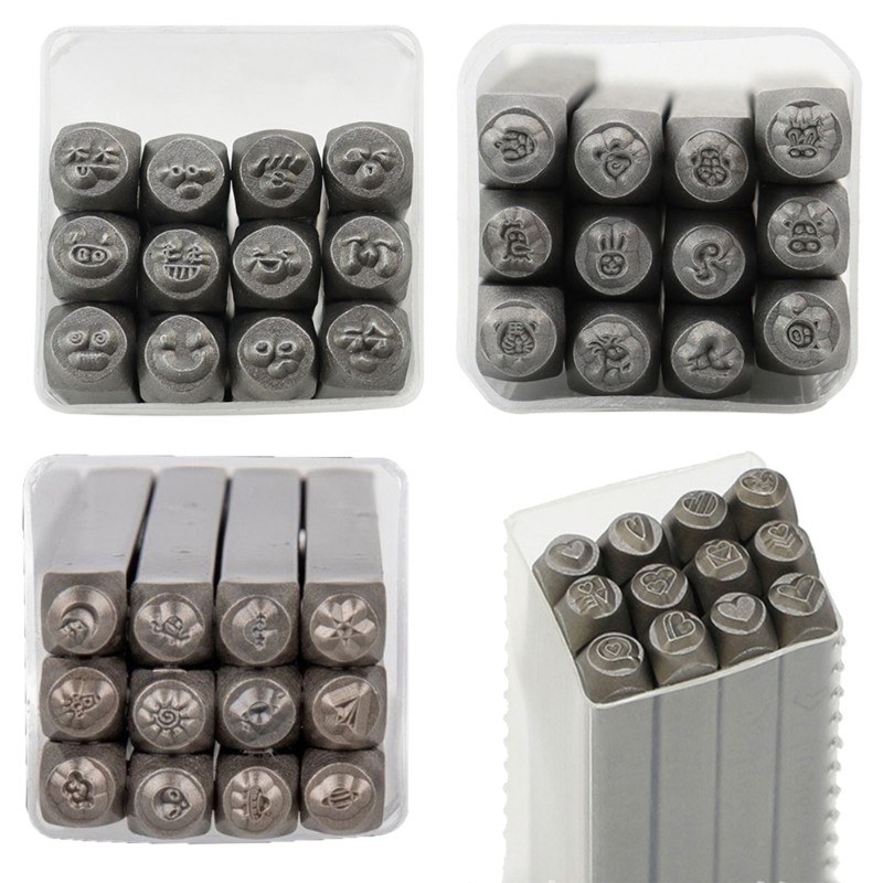 12Pcs Heart/Animal Metal Punch Set 3MM (1/8”) for Jewelry Making DIY Craft