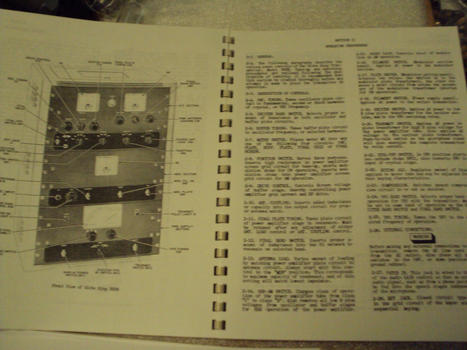 WRL Globe King Transmitter 500B Manual reprint
