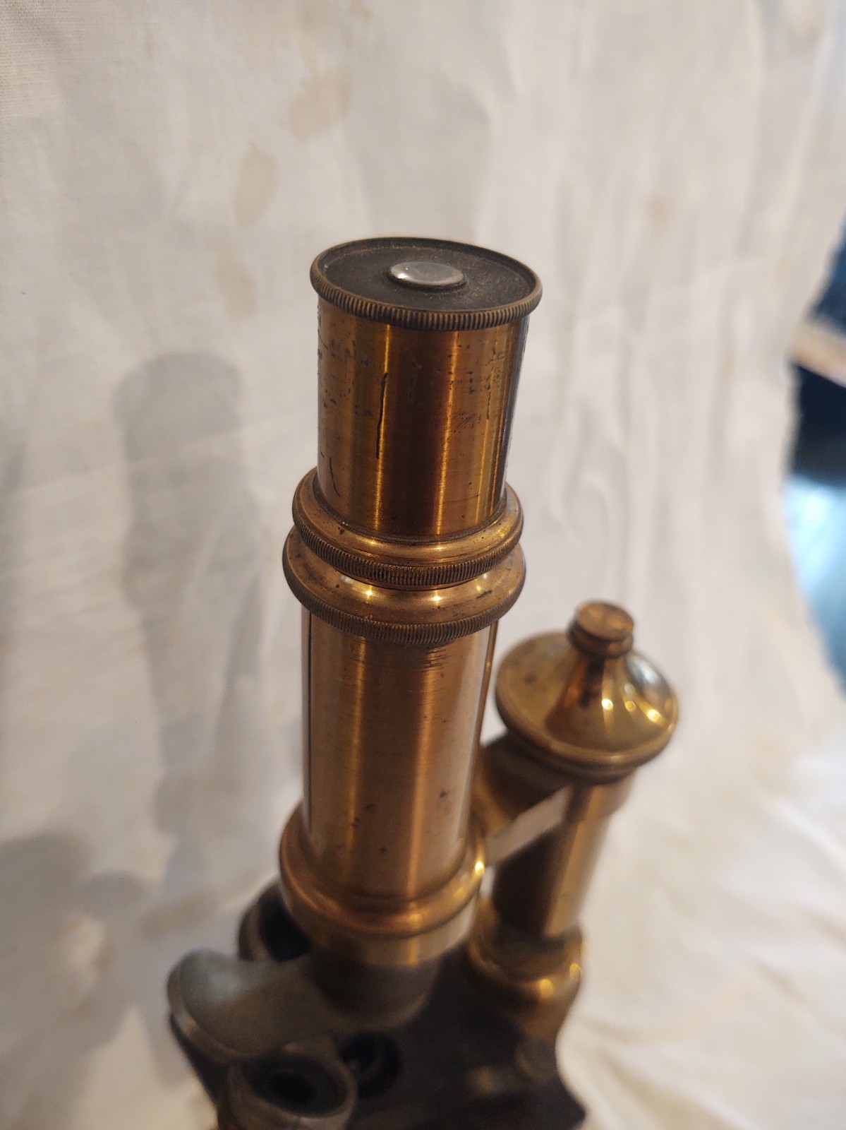 1890 Leitz Wetzlar Brass Microscope serial # 16882 & Slides Dr. Irwin Boeshore