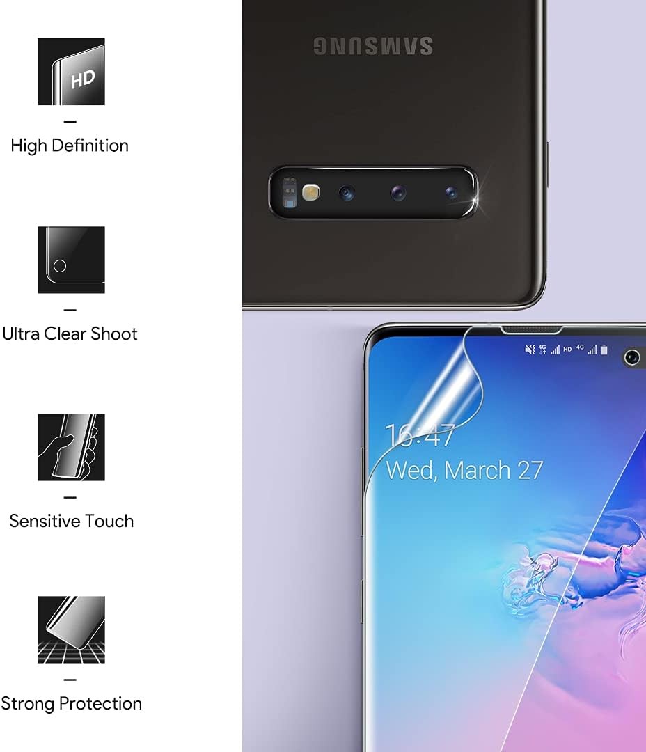 L K [3 Pack] Screen Protector for Samsung Galaxy S10 Plus, Plus Clear
