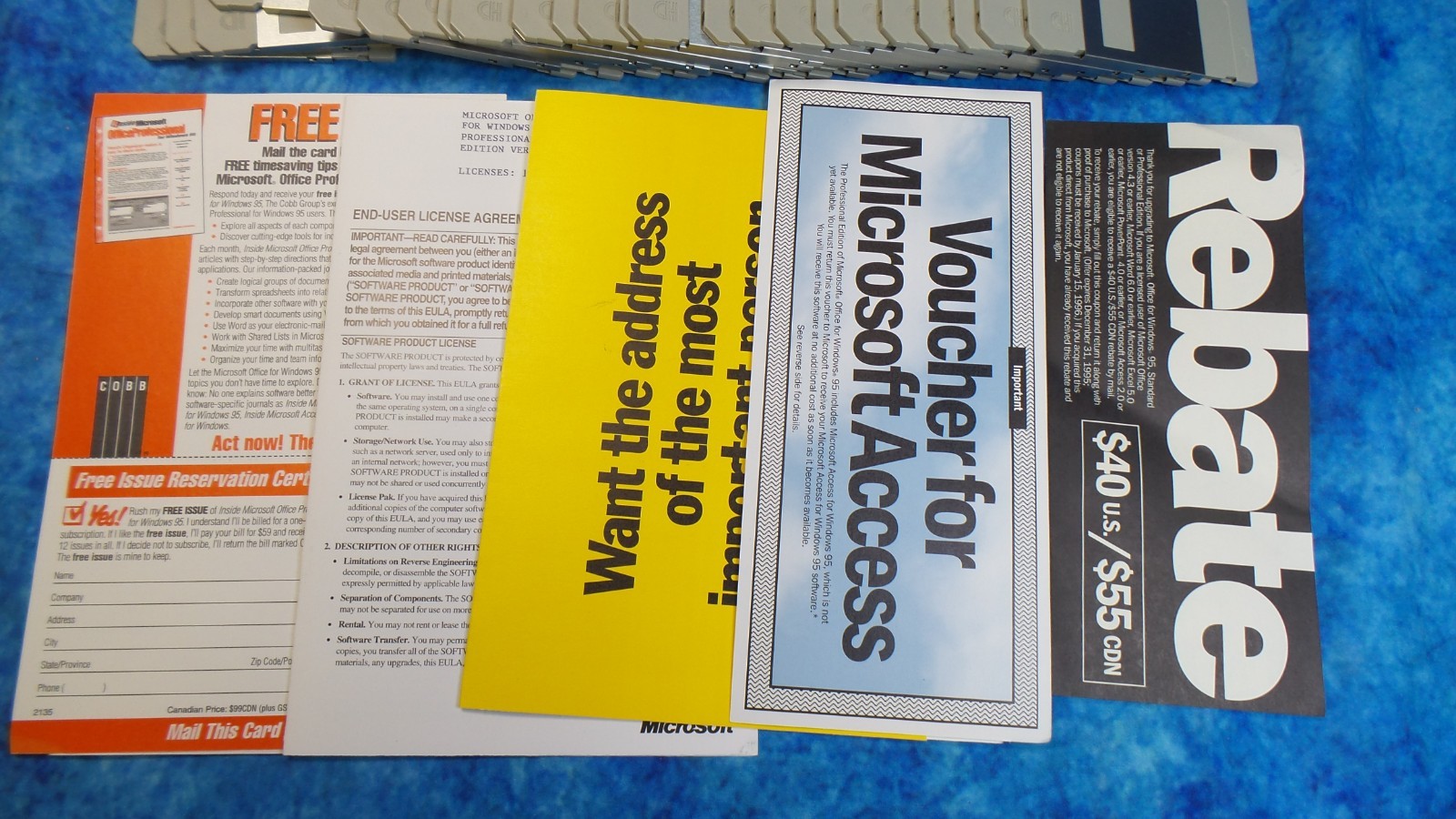 Vintage Microsoft Office for Windows 95 Standard on 3.5" Floppy Disk w/extras