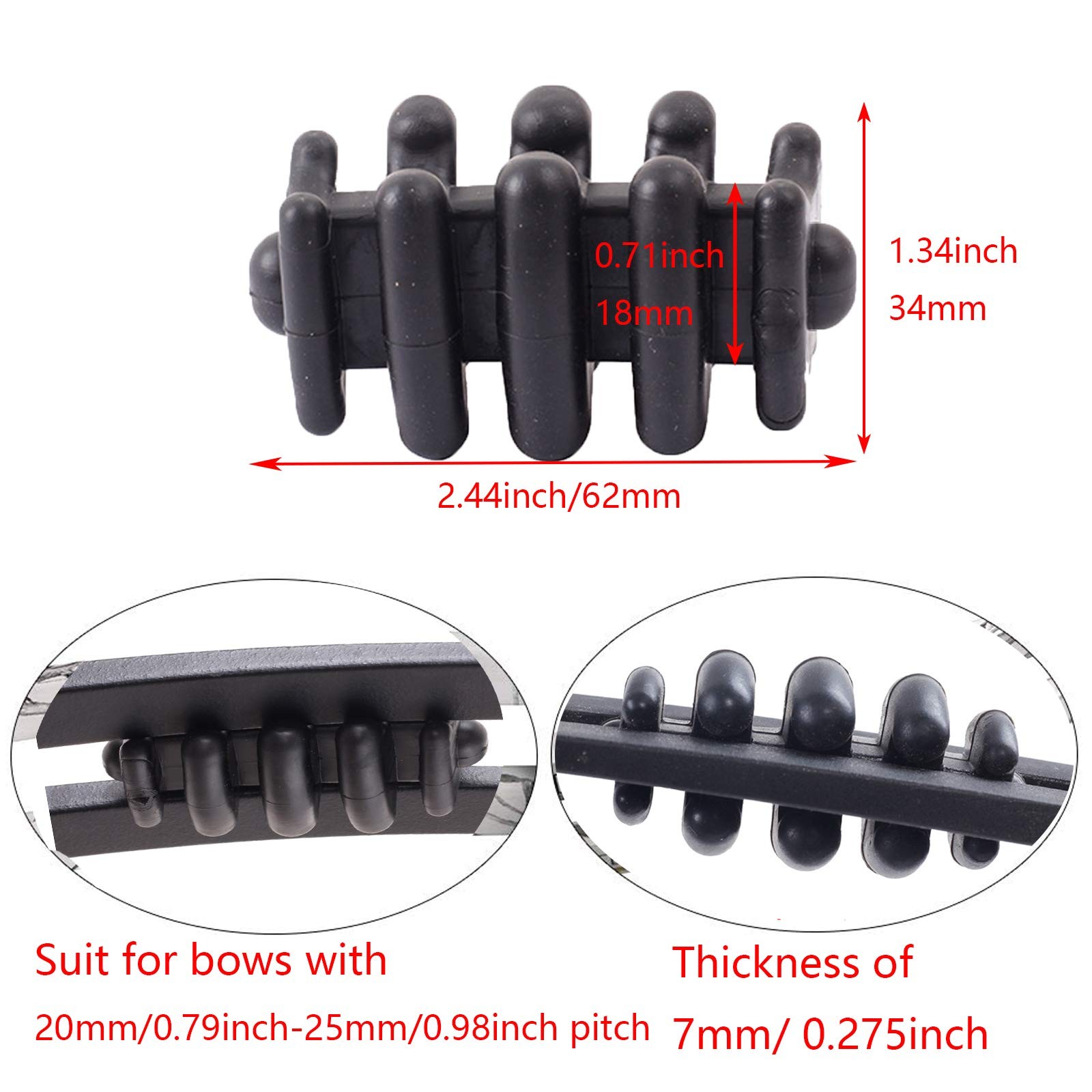 2 pcs Compound Bow Limb Dampeners Archery Bow Stabilizer Silencers Archery Shock