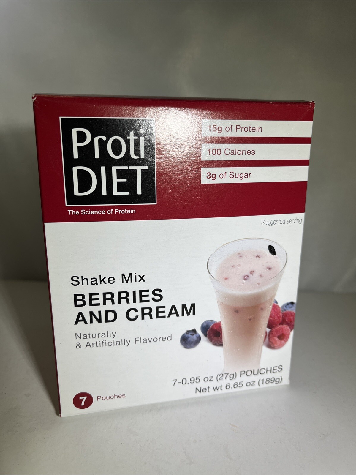 Proti Diet Berries And Cream Shake Mix Meal Replacement seven pack