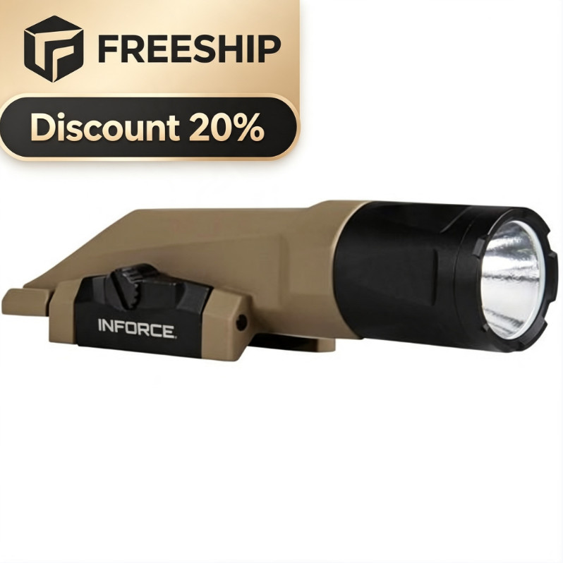 INFORCE WMLx Gen 3 Weapon Light 1100 Lumens FDE Picatinny Mount IF71012DE