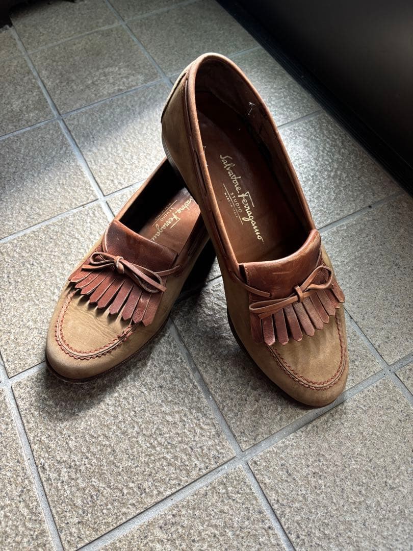 Ferragamo Dress Shoes Men 9.5US Studio Loafers Limited Edition VHTF Designer Col
