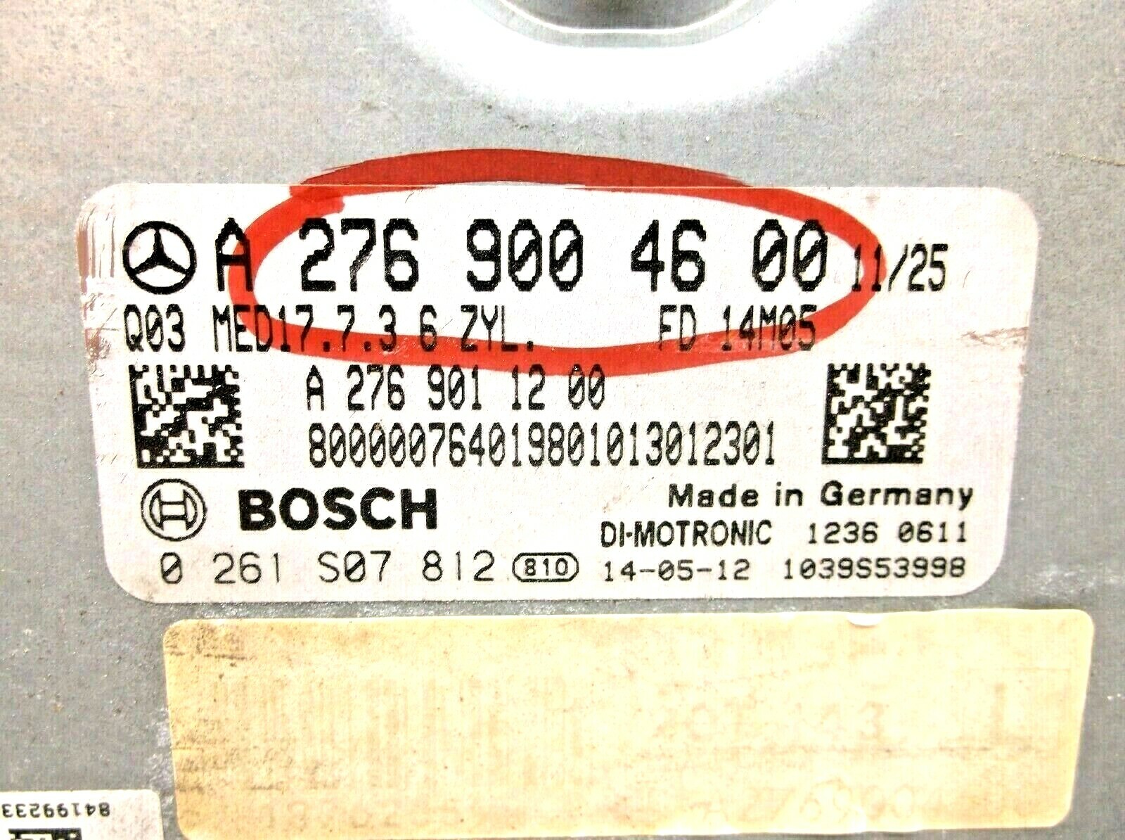 14-15 MERCEDES-BENZ/ ML350/E400/E350/E300 / ENGINE CONTROL/COMPUTER/.ECU.PCM
