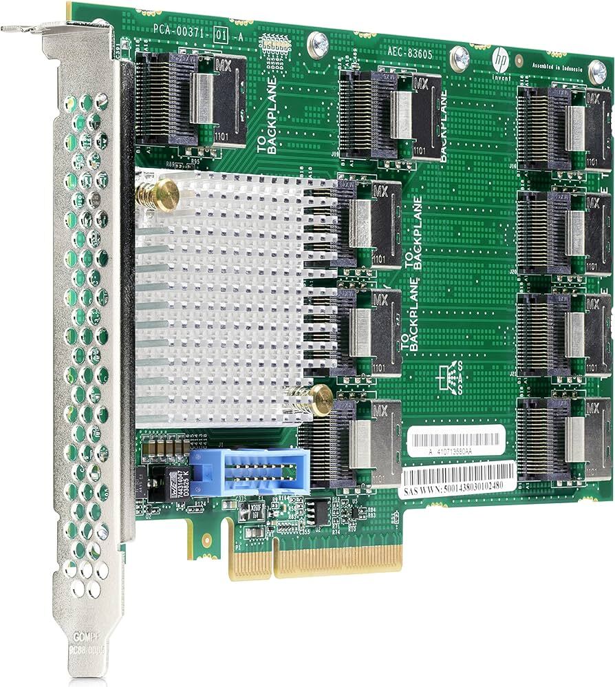 HPE Proliant Dl38x Gen10+ 12GB SAS PCI-E 9 port Expander Card P23388-B21