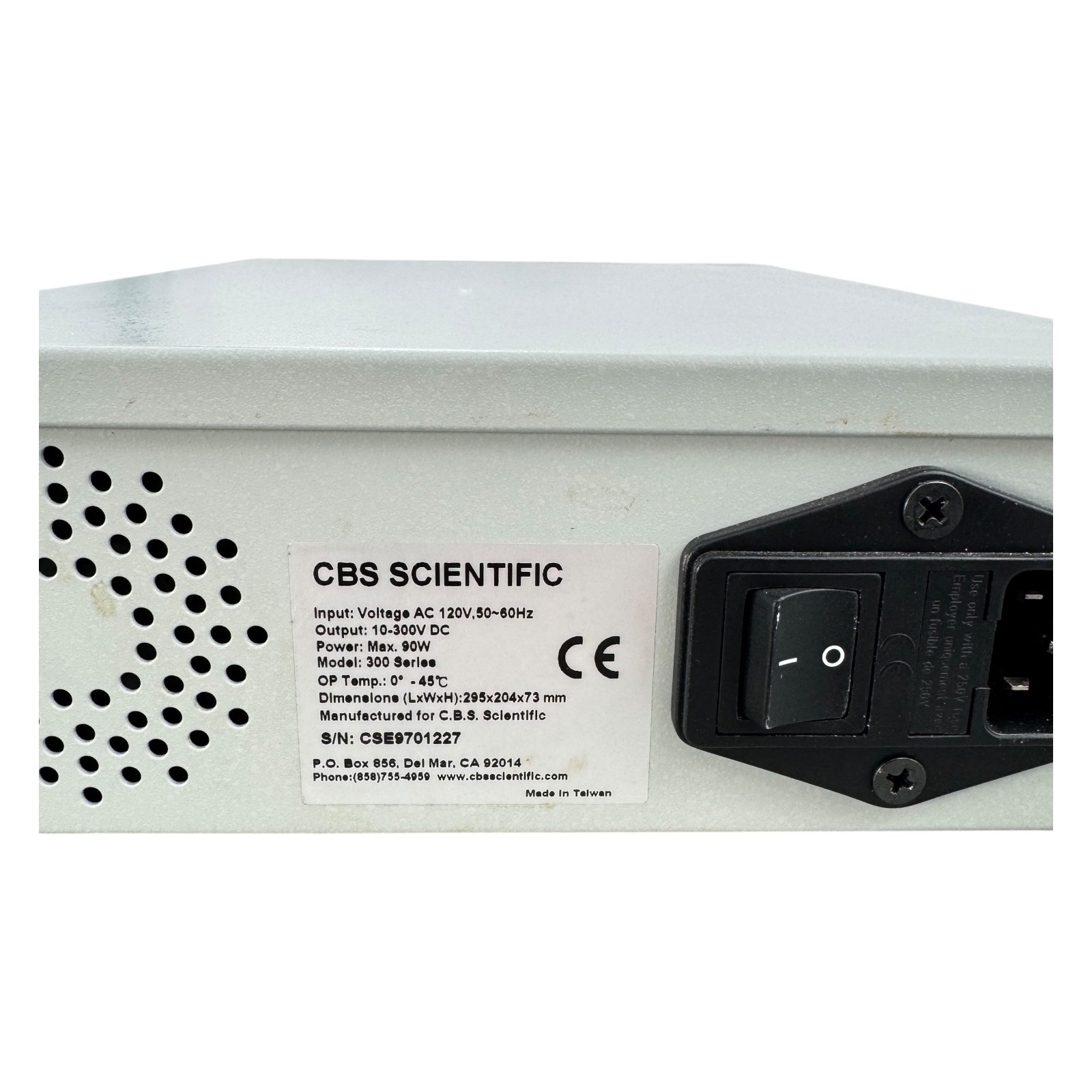 CBS Scientific EPS-300 II Electrophoresis Power Supply 90W 120VAC 50/60Hz