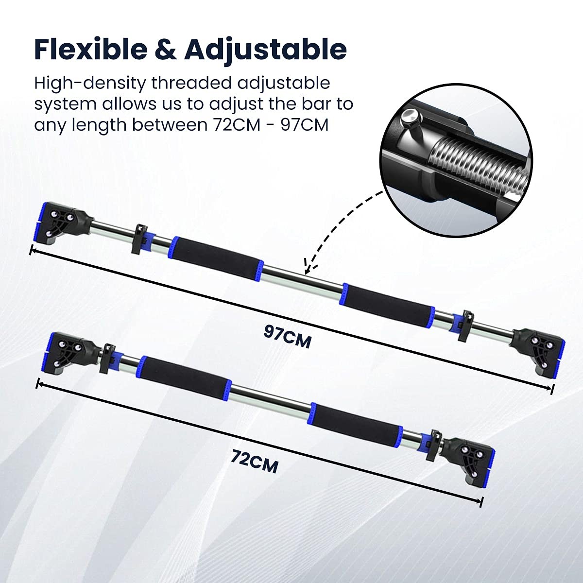 Pull Up Bar for Doorway Chin Up Bar, No Screws Door Frame Width Locking Adjus...