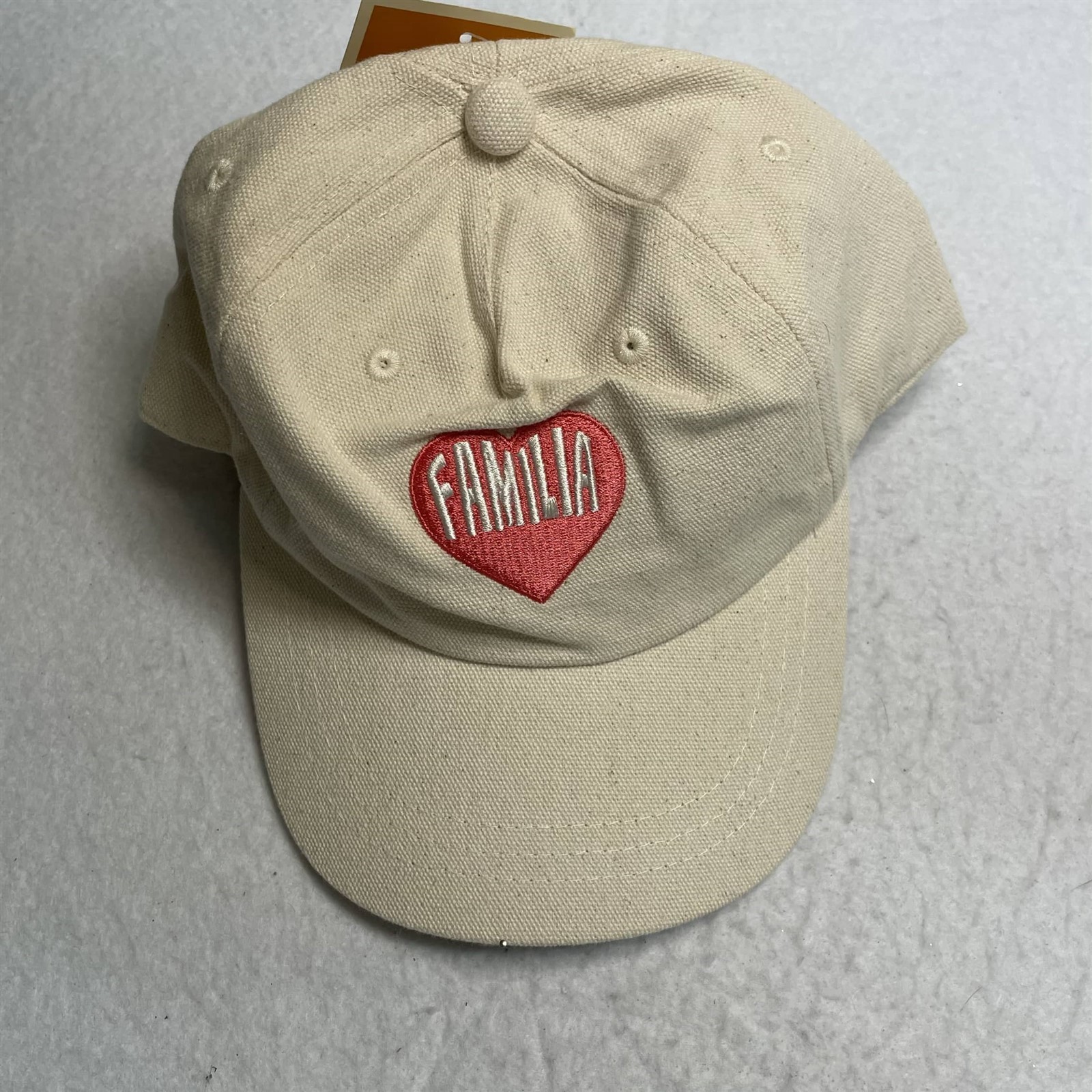 Latino Heritage Month Familia Kids Baseball Cap Off-White Adjustable Tab