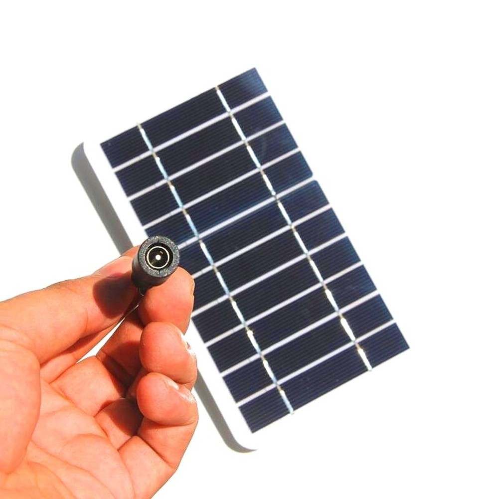 5V 2W Monocrystalline Solar Charger Panel DC5521 Connector for 3.7V Electronics