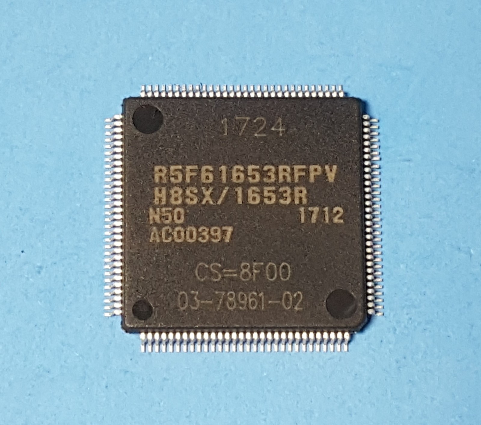 IC Microcontroller,R5F61653RFPV, Renesas, 32-Bit, FLASH, H8SX CPU, 50MHz,PQFP120