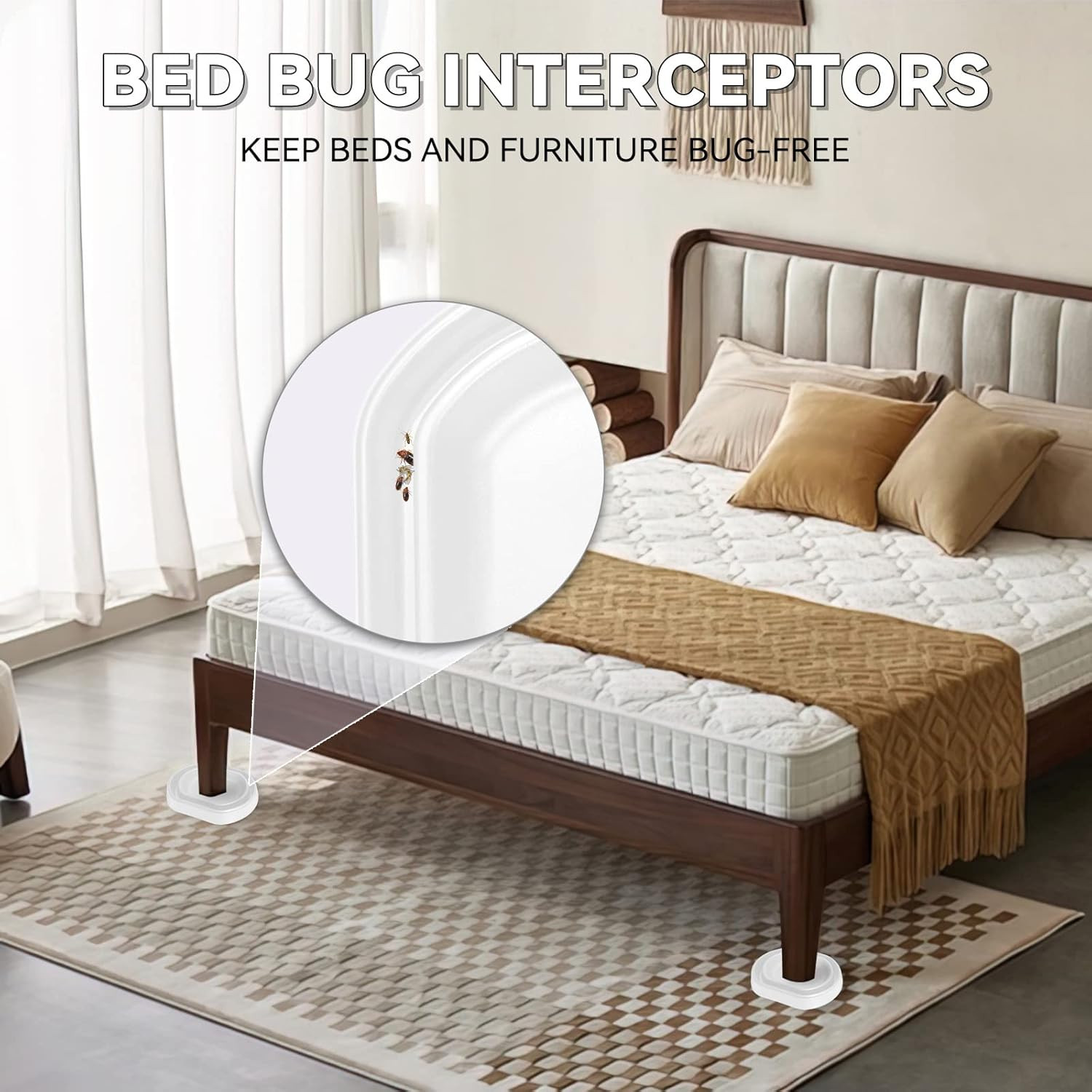 Bed Bug Interceptors | Bed Bug Trap | Bed Bug Detector | Bedbug Traps for Bed..