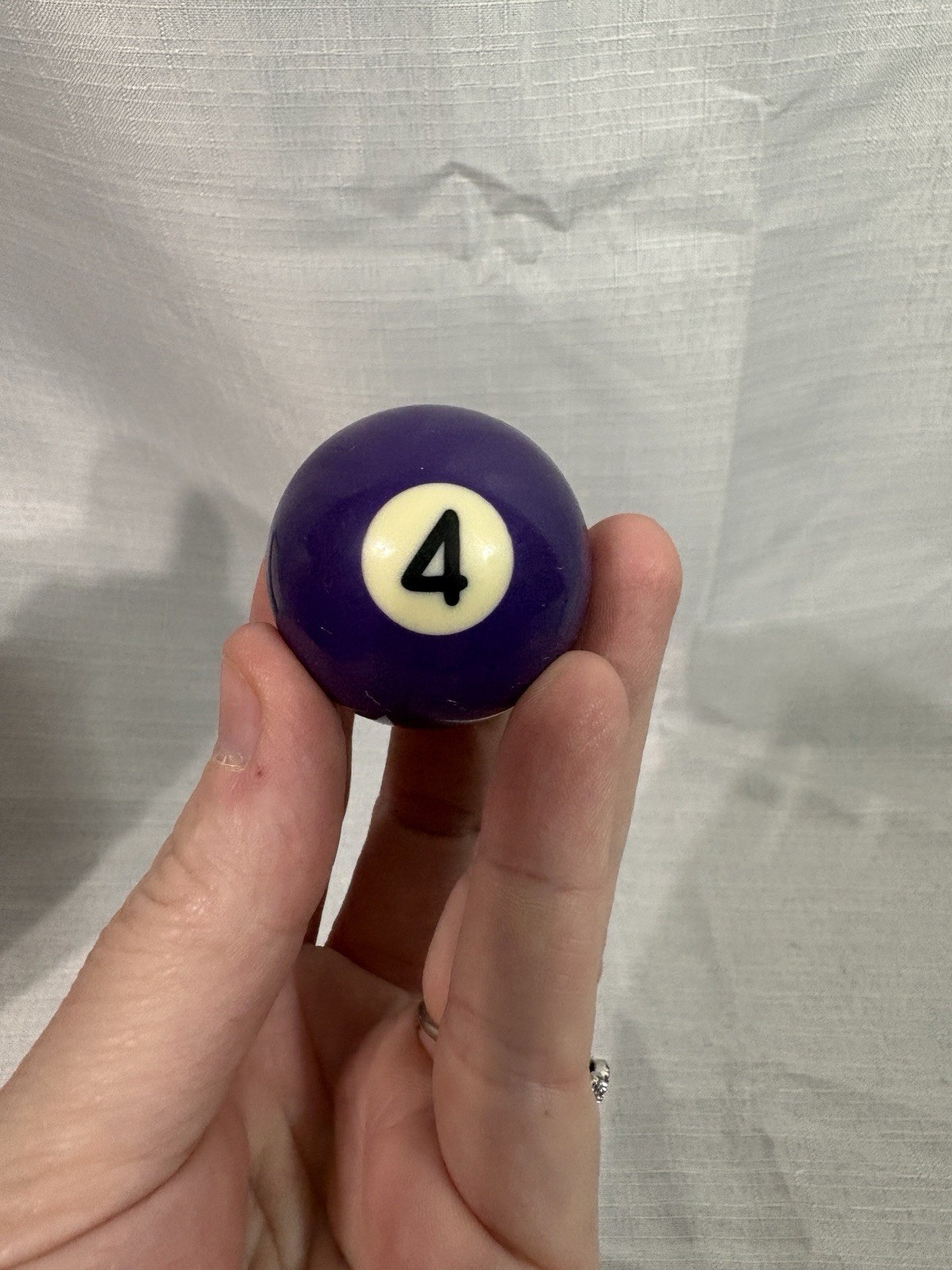 Replacement Mini Billiard Pool Ball 1.5" Ball Number #4 Solid Purple