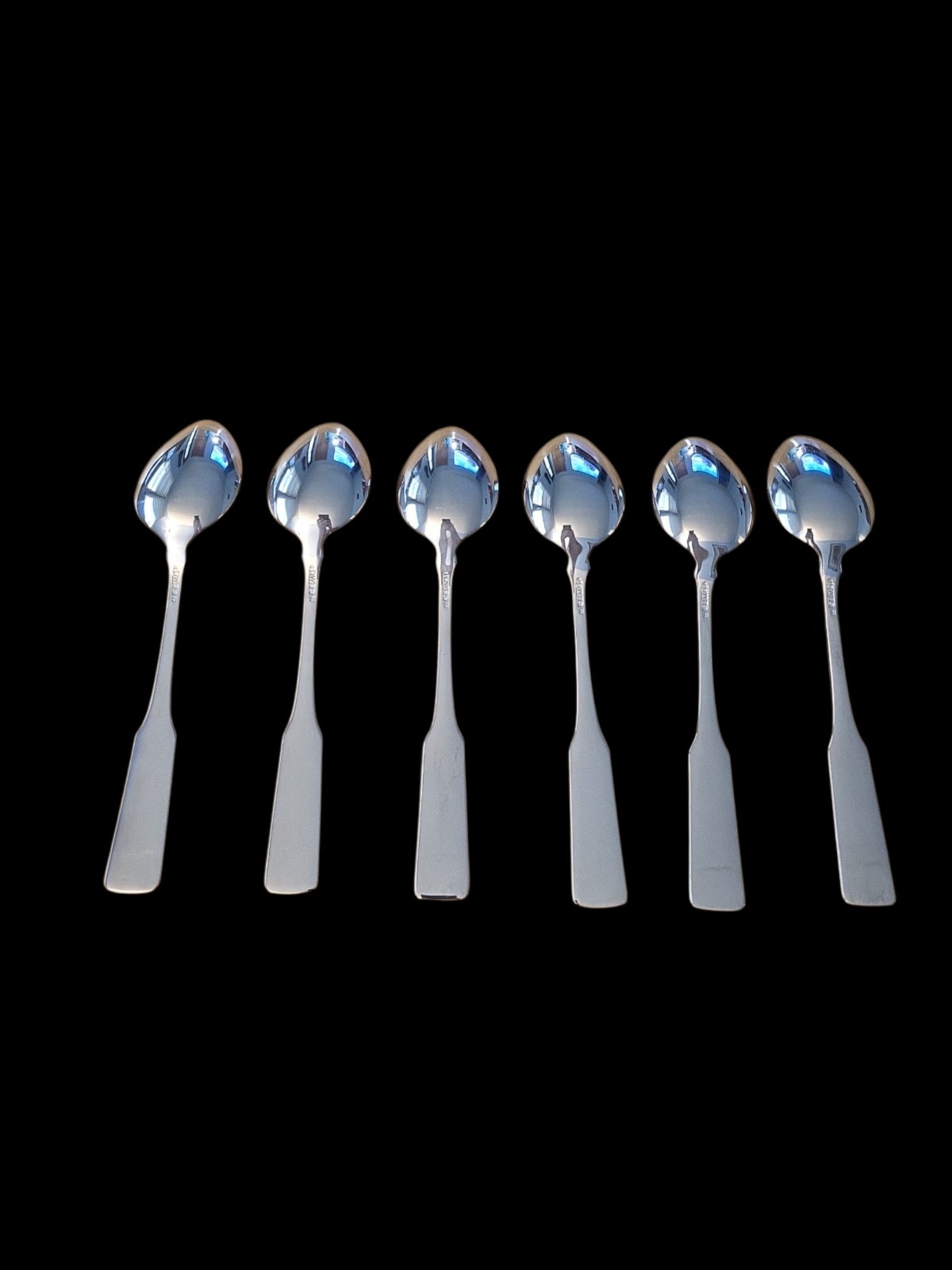 6 Towle T Byfield 6.75" Table Soup Spoons