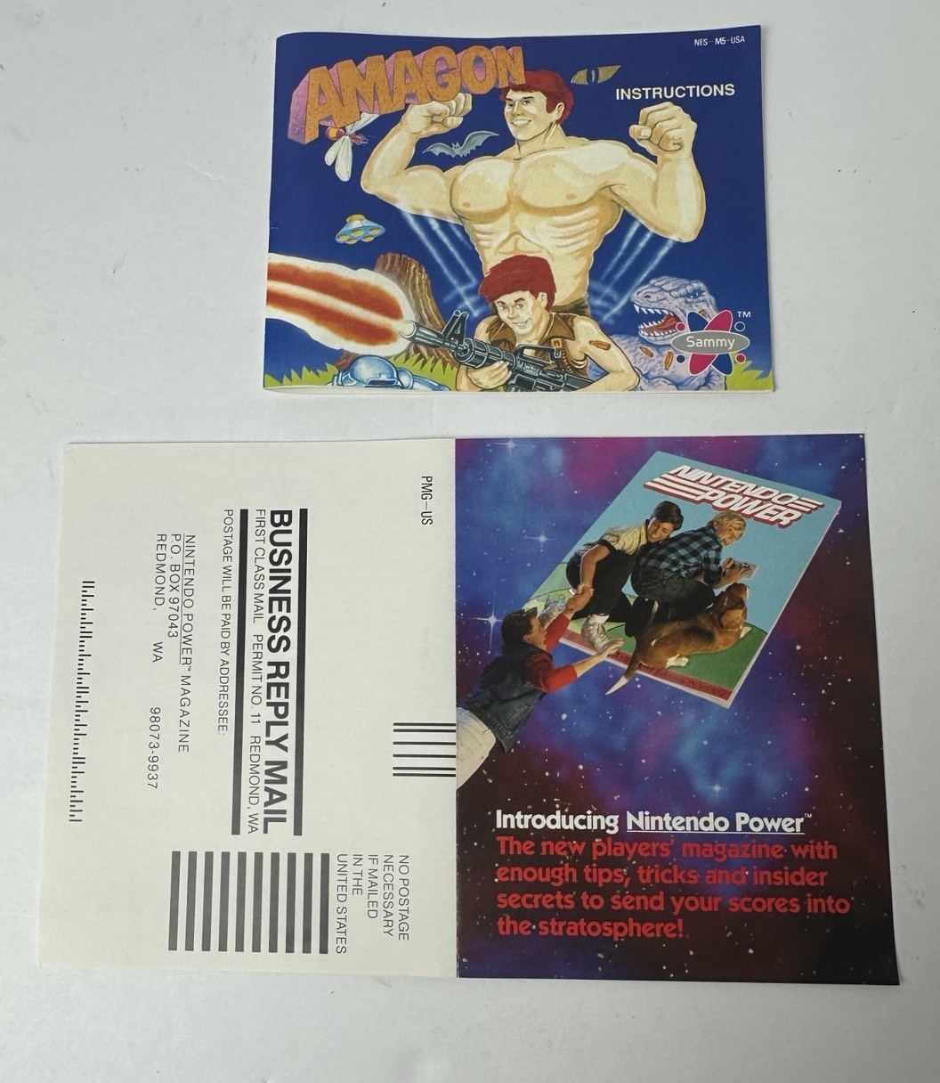 Amagon Nintendo NES Box, Manual, Insert & Foam Good Condition **NO GAME**