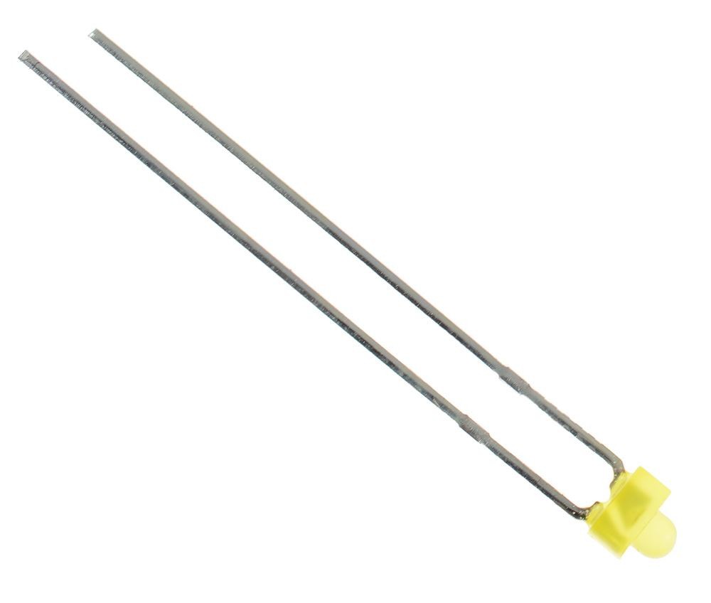 100 x Yellow 1.8mm LED Diffused 100mcd 50°