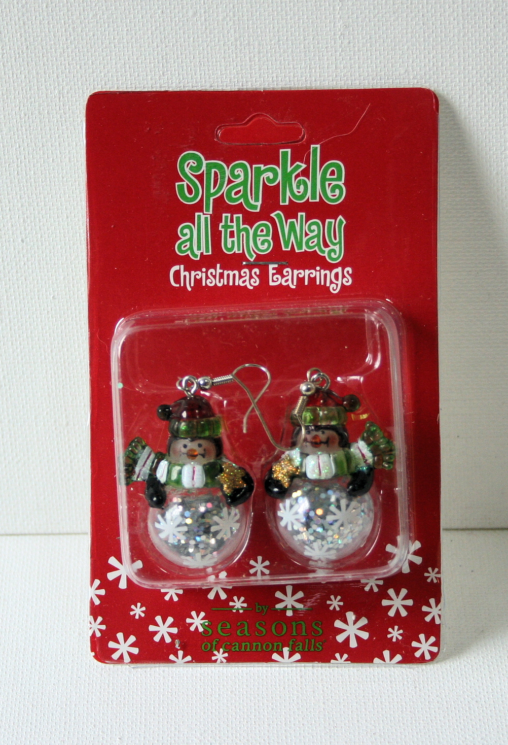 Sparkle All The Way Glitter Penguin Christmas Holiday Dangling Earrings NEW